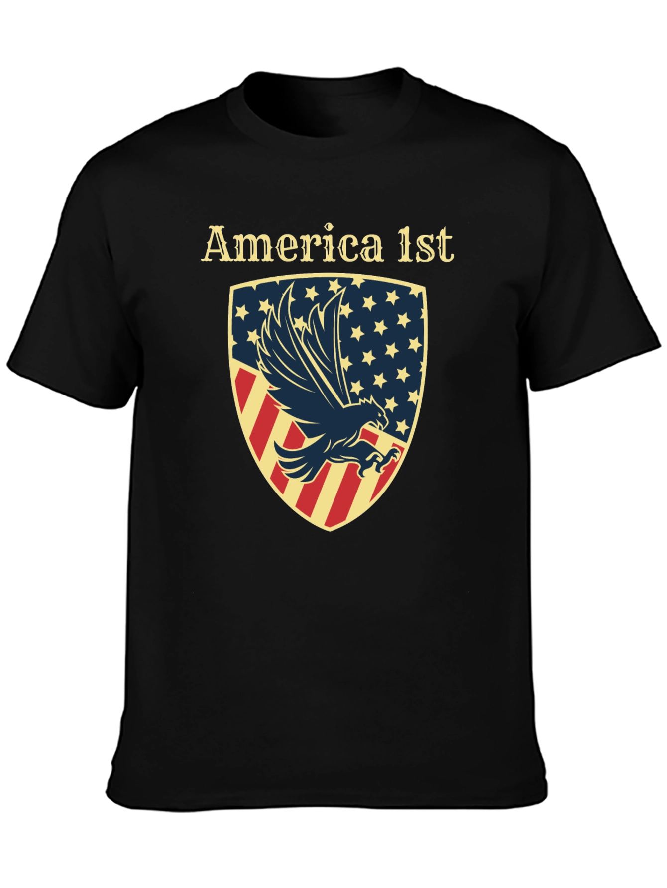 America First Eagle Shield Graphic T-Shirt