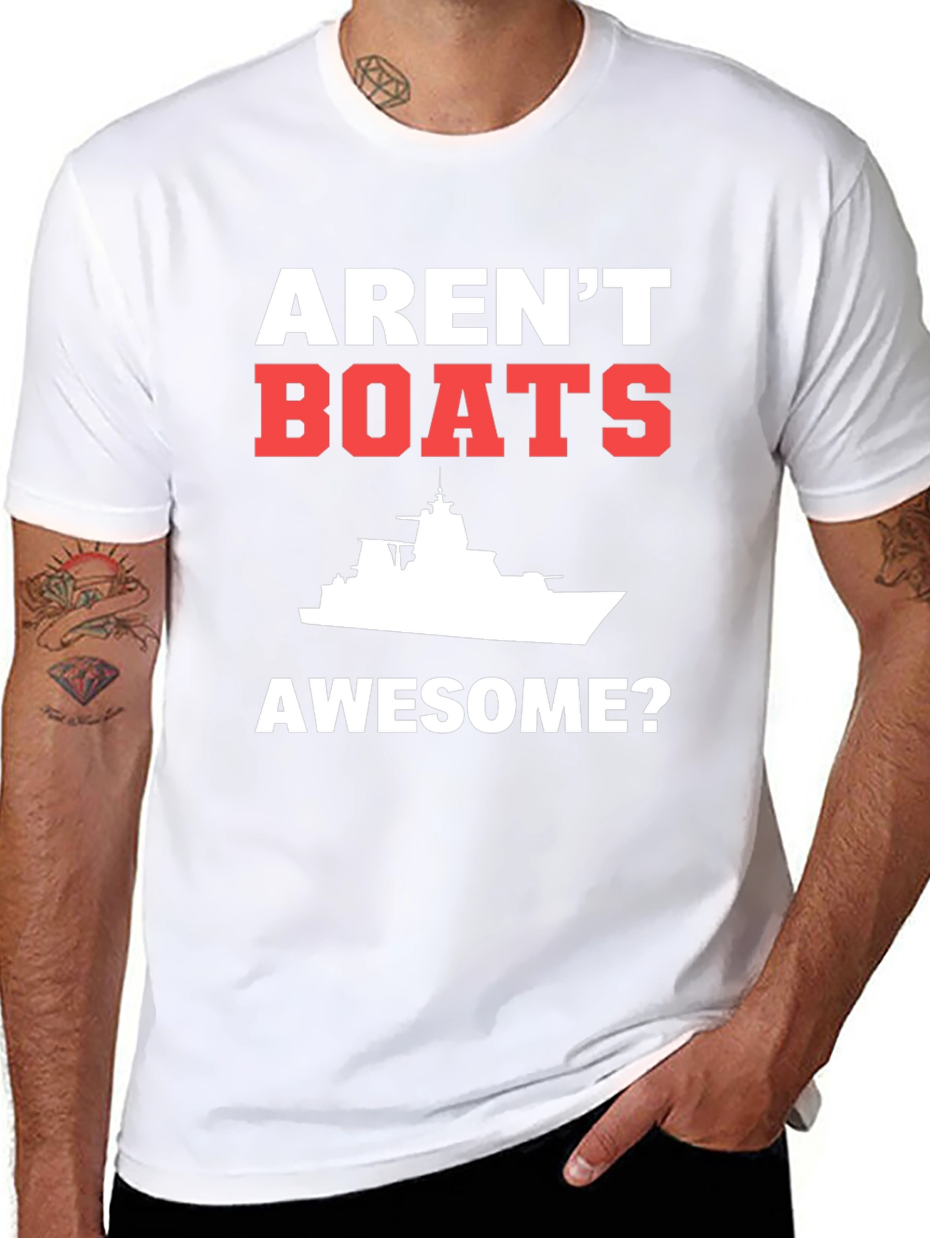 Arent Boats Awesome? Mens Black T-Shirt