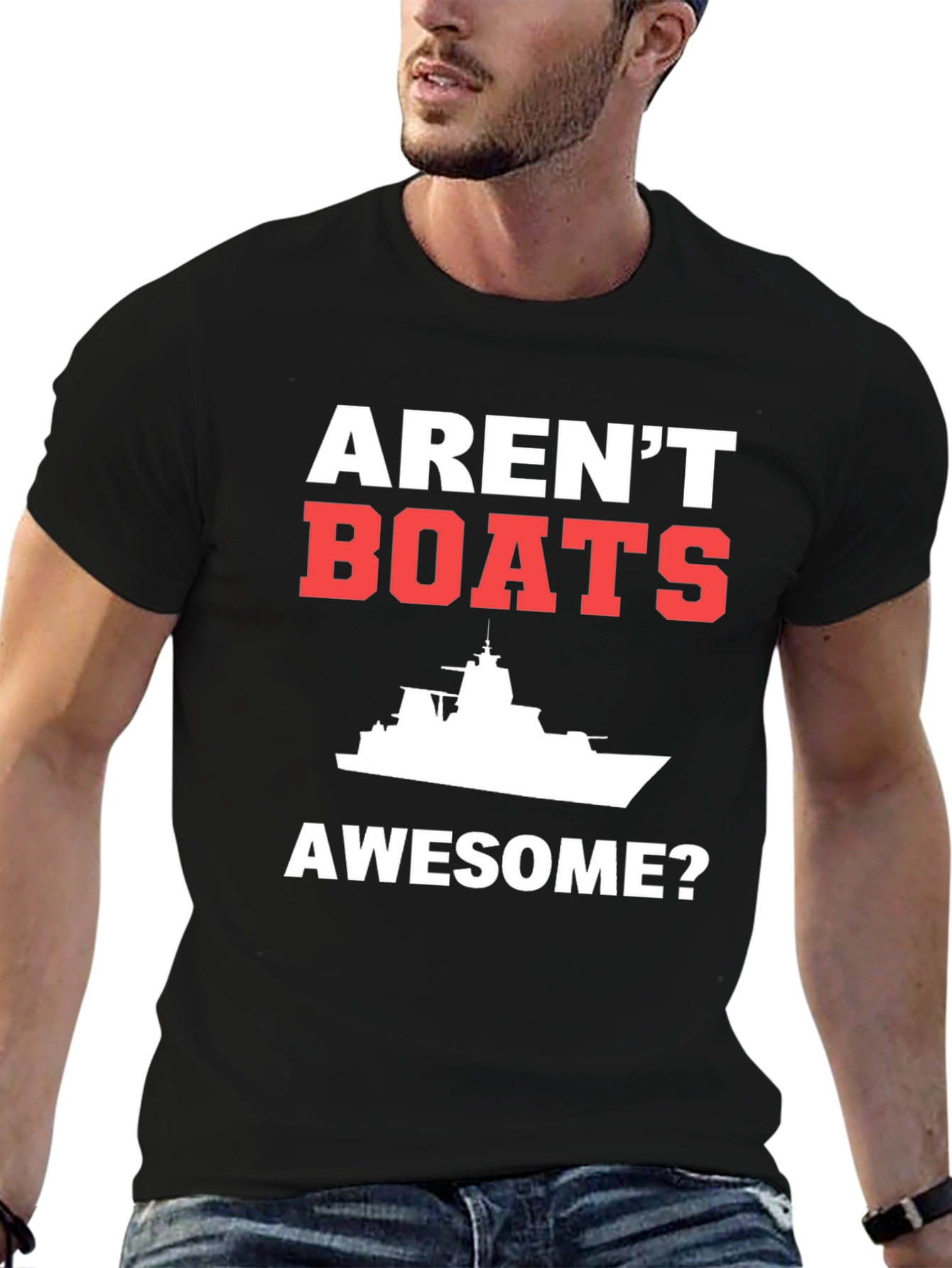 Arent Boats Awesome? Mens Black T-Shirt