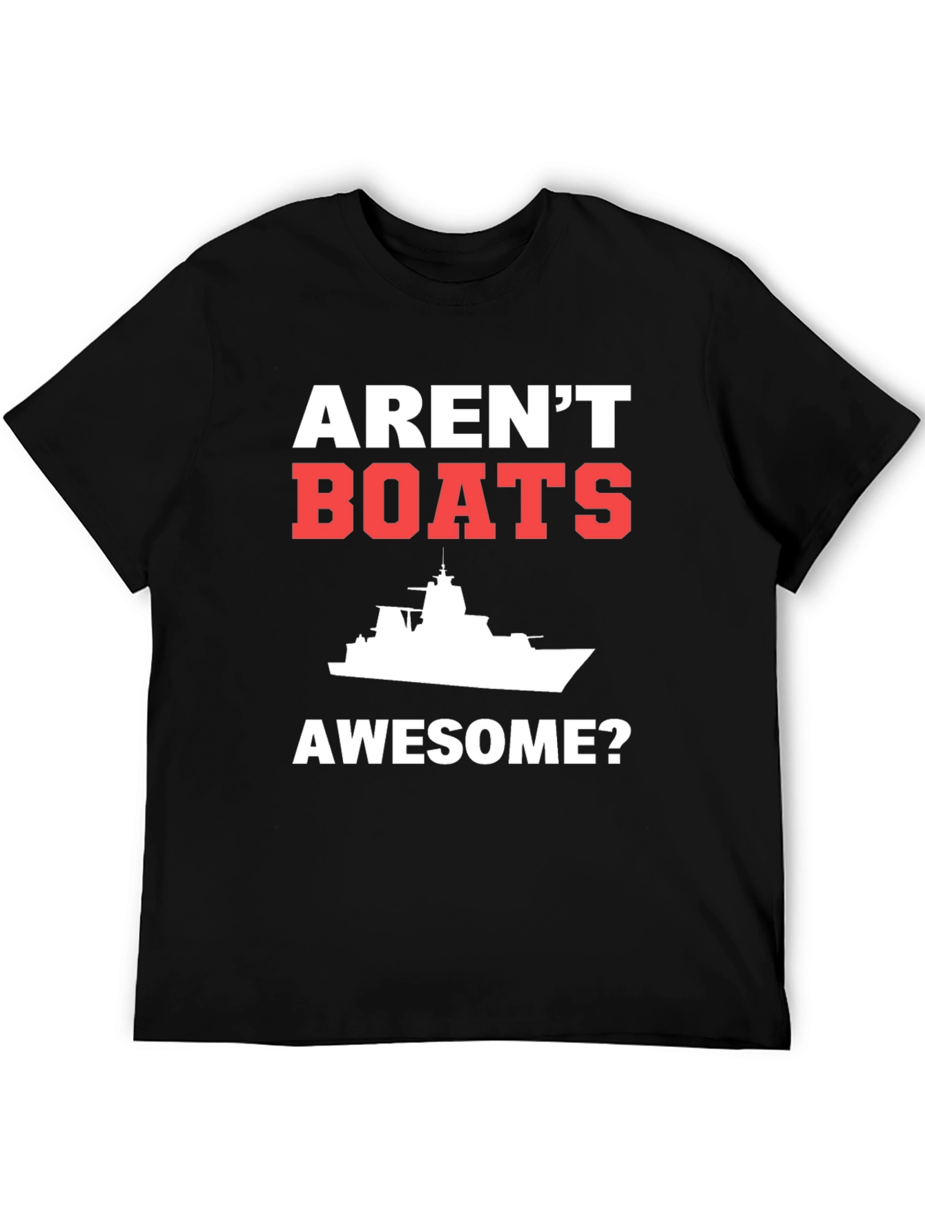 Arent Boats Awesome? Mens Black T-Shirt