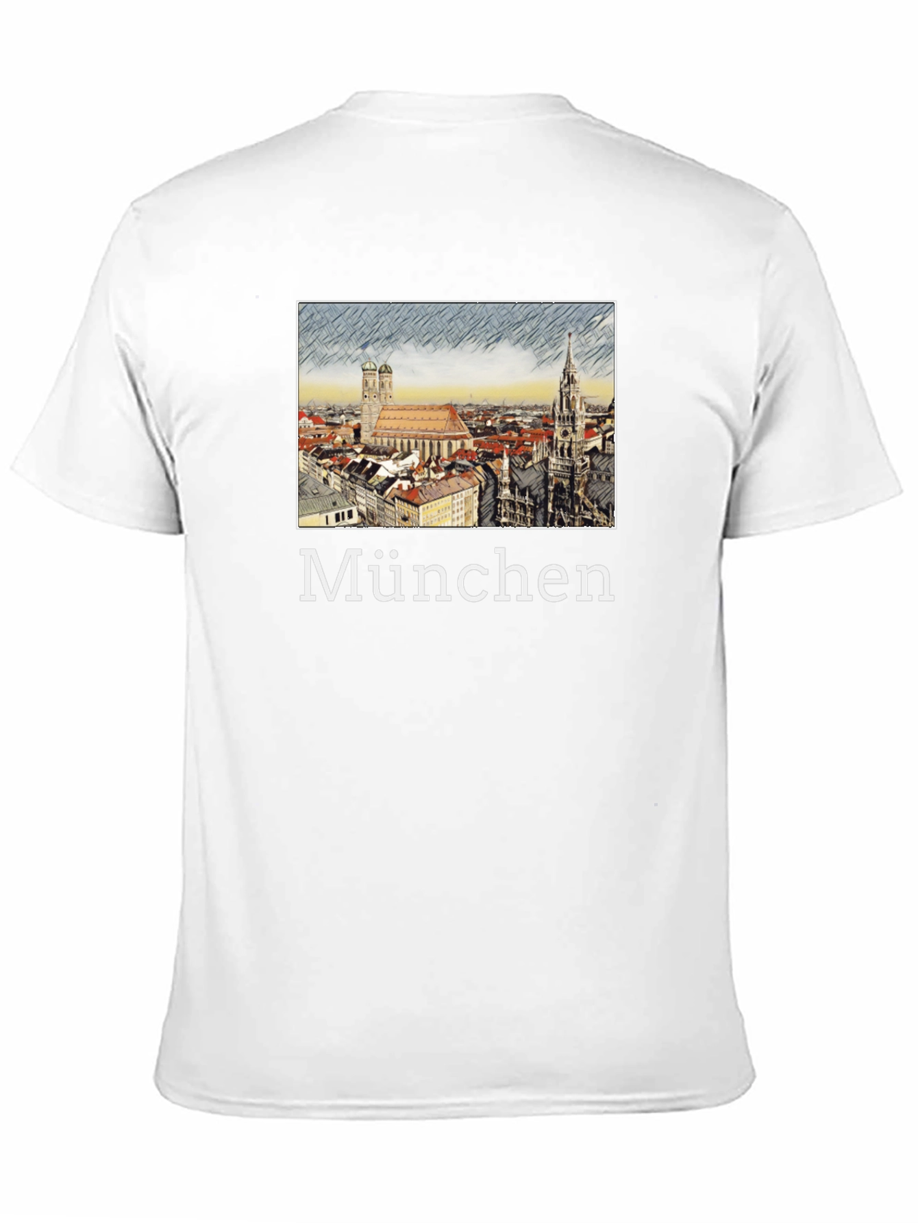 München Skyline T-Shirt - Black Cotton Tee