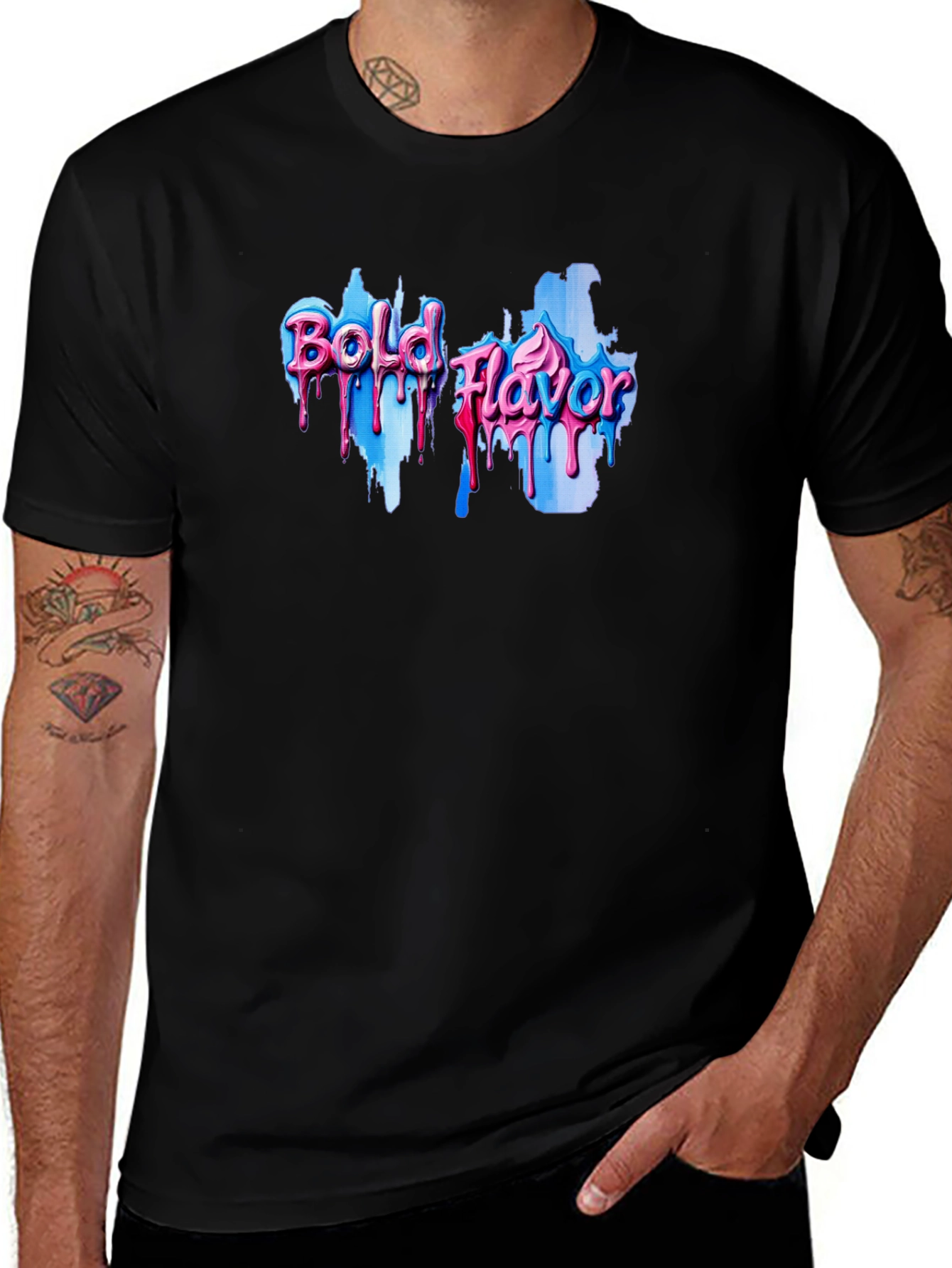 Bold Flavor Graphic Tee - Black