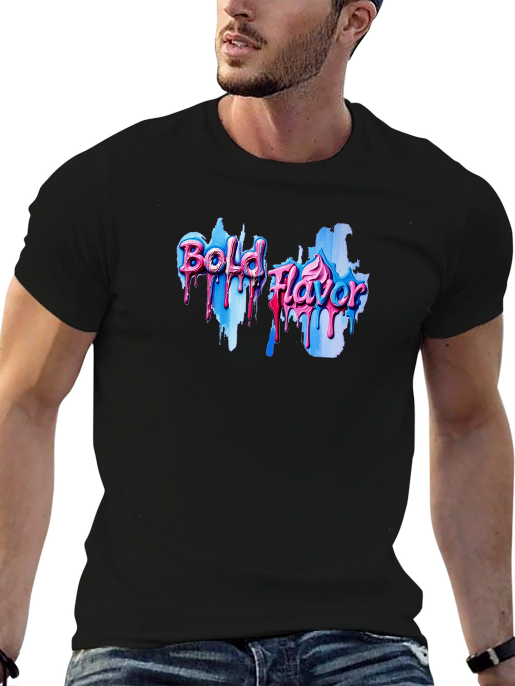 Bold Flavor Graphic Tee - Black