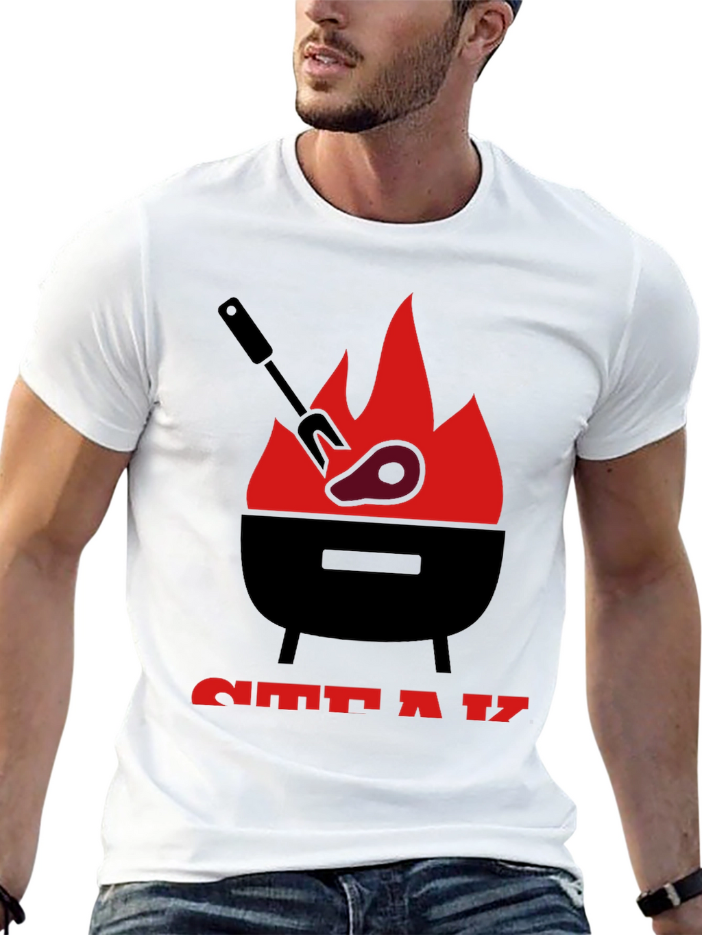 Steak BBQ T-Shirt: Grilling Graphic Tee for Foodies