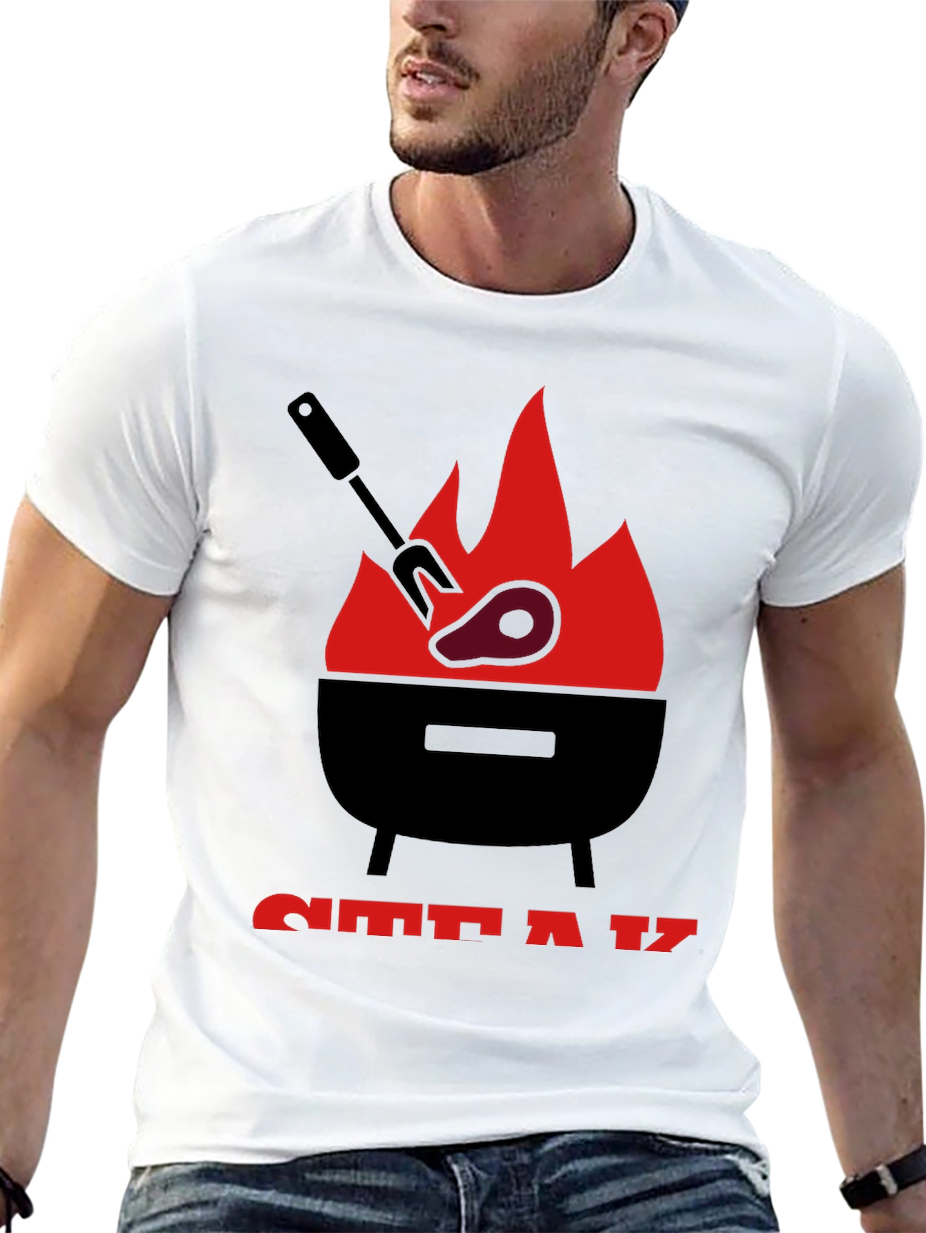 Steak BBQ T-Shirt: Grilling Graphic Tee for Foodies