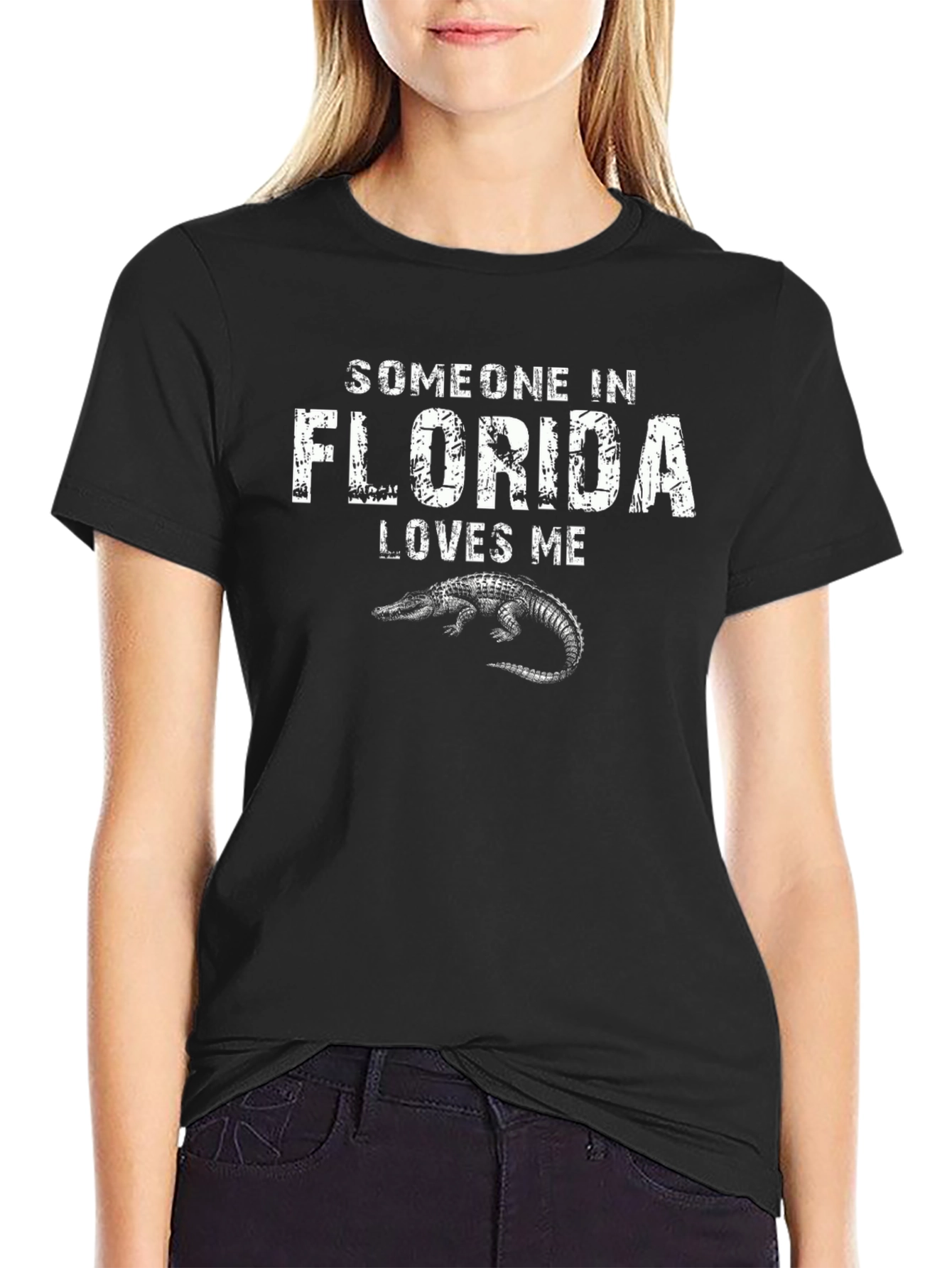Florida Loves Me Alligator Graphic T-Shirt