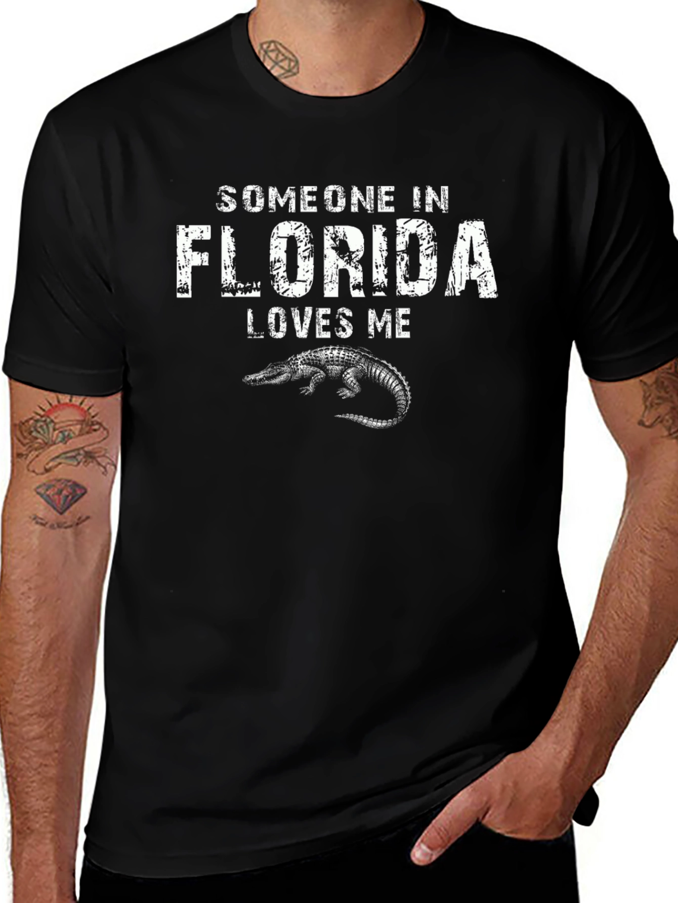 Florida Loves Me Alligator Graphic T-Shirt