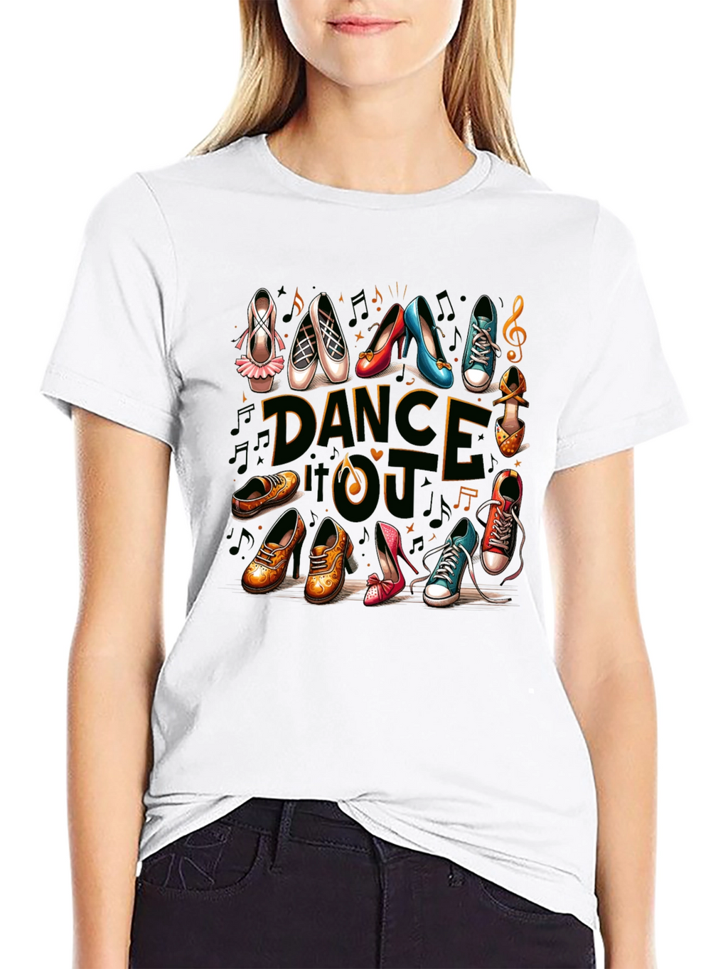 Dance Style Shoes T-Shirt