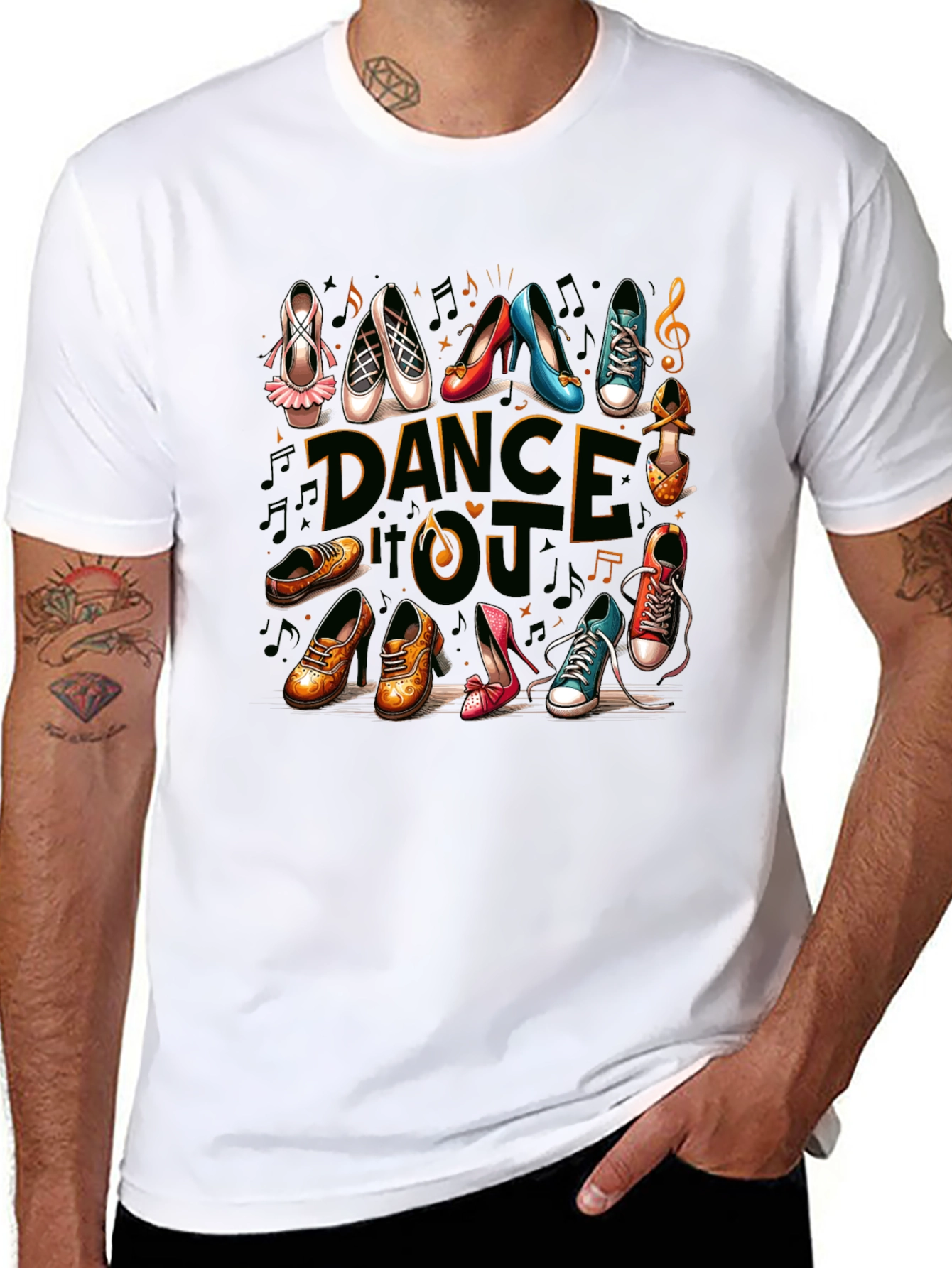 Dance Style Shoes T-Shirt