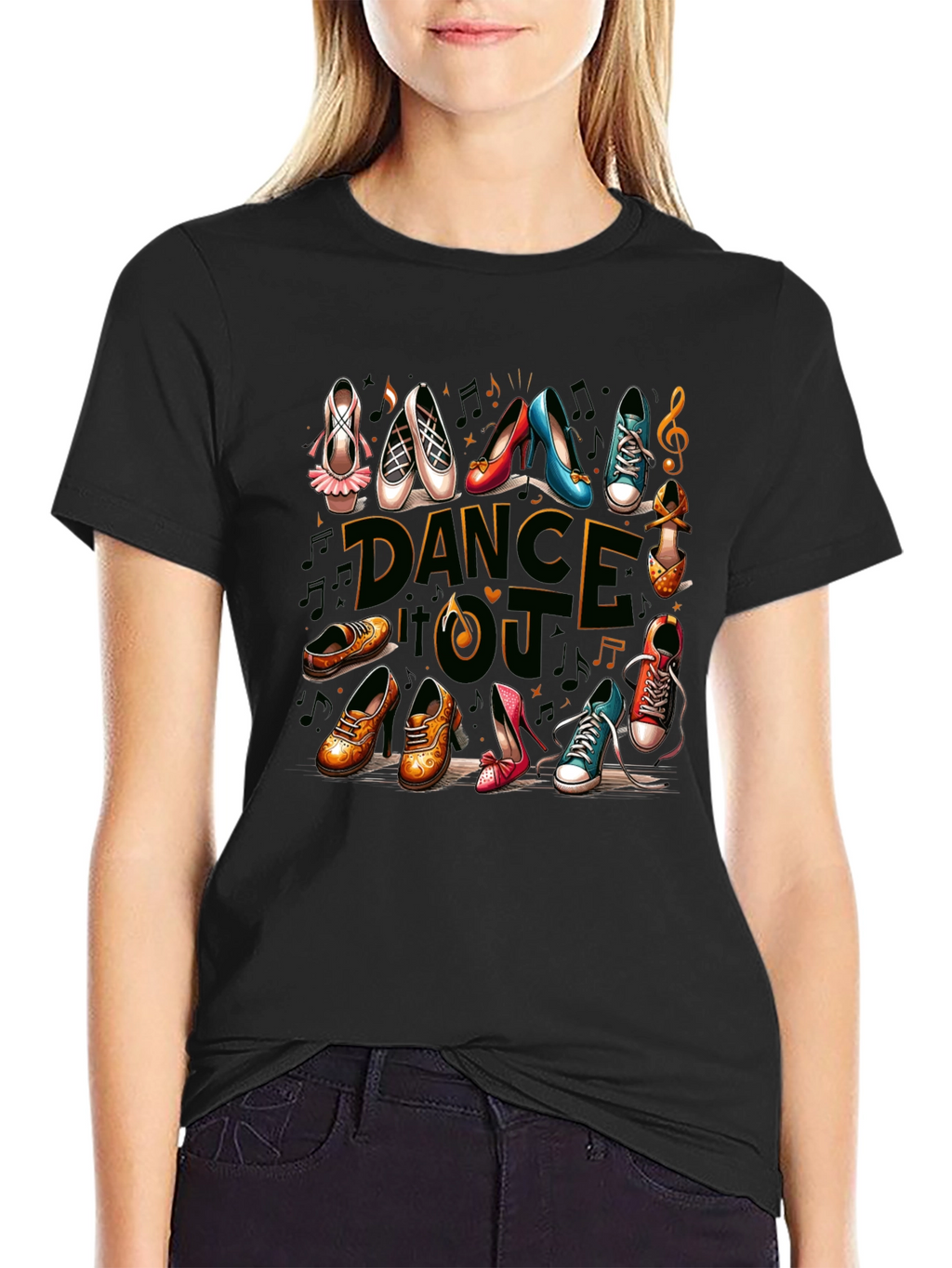 Dance Style Shoes T-Shirt