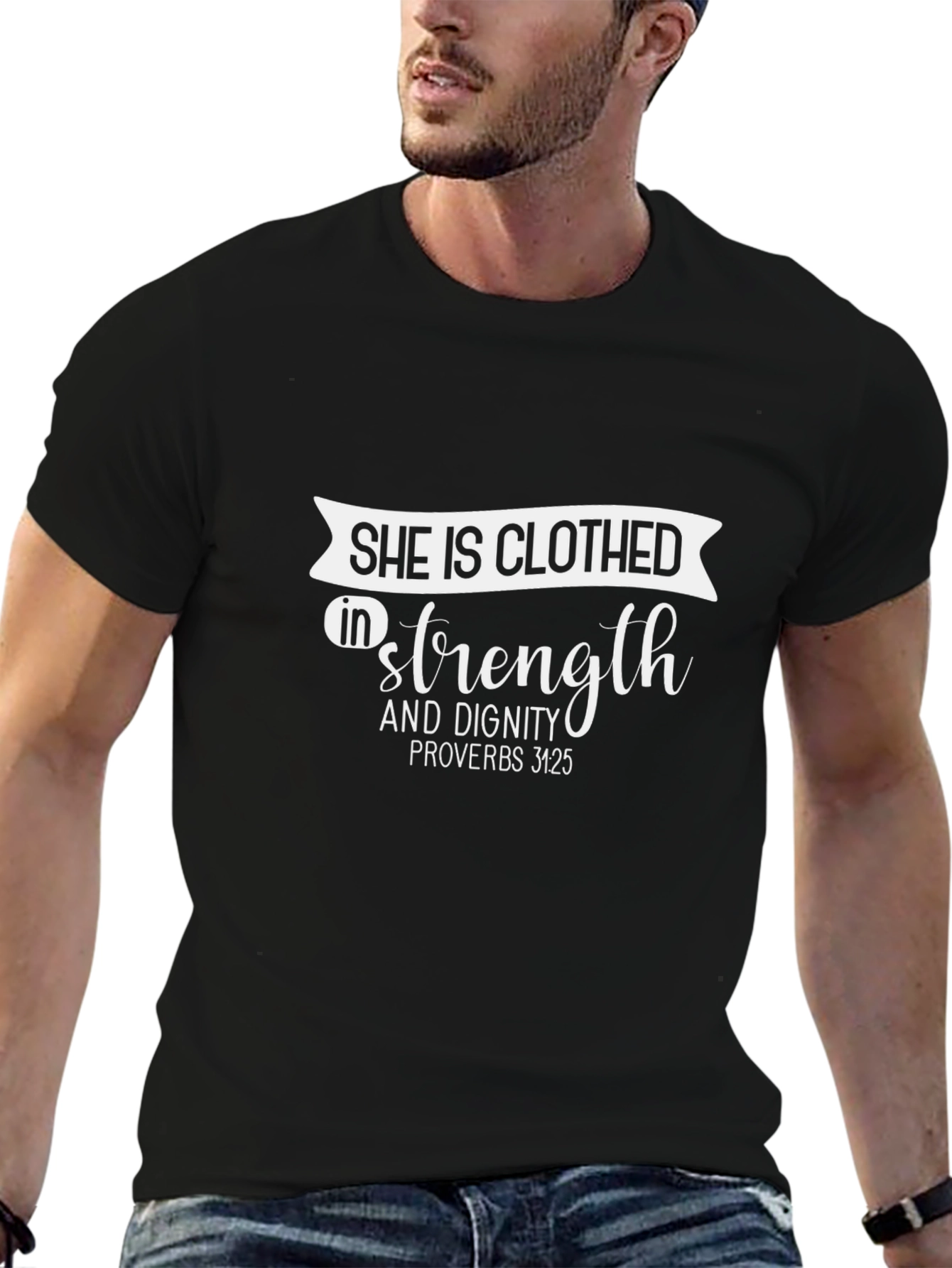 She is Clothed in Strength T-Shirt