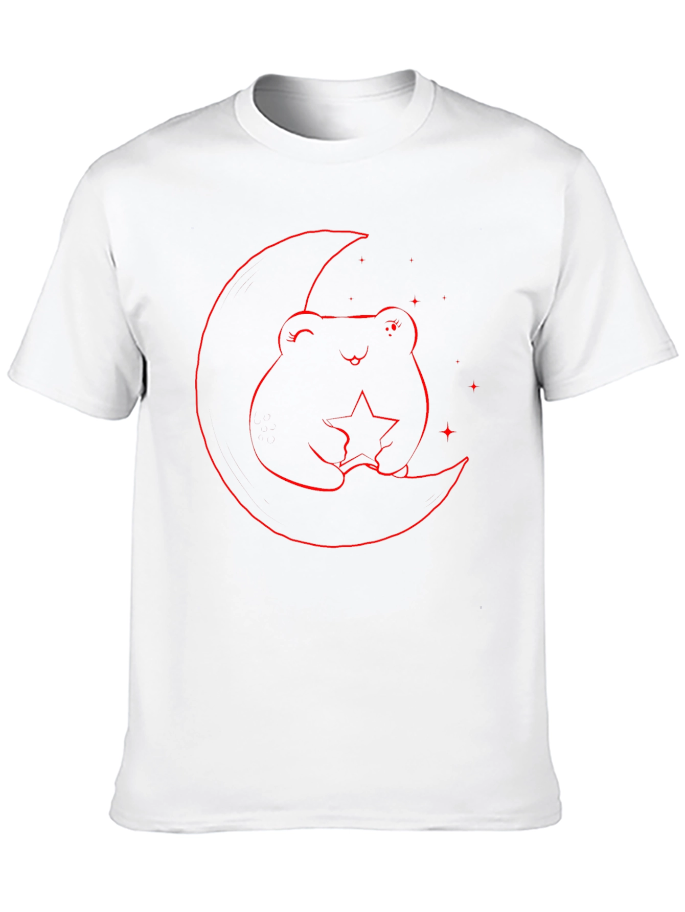Frog on Moon Graphic Tee - Black