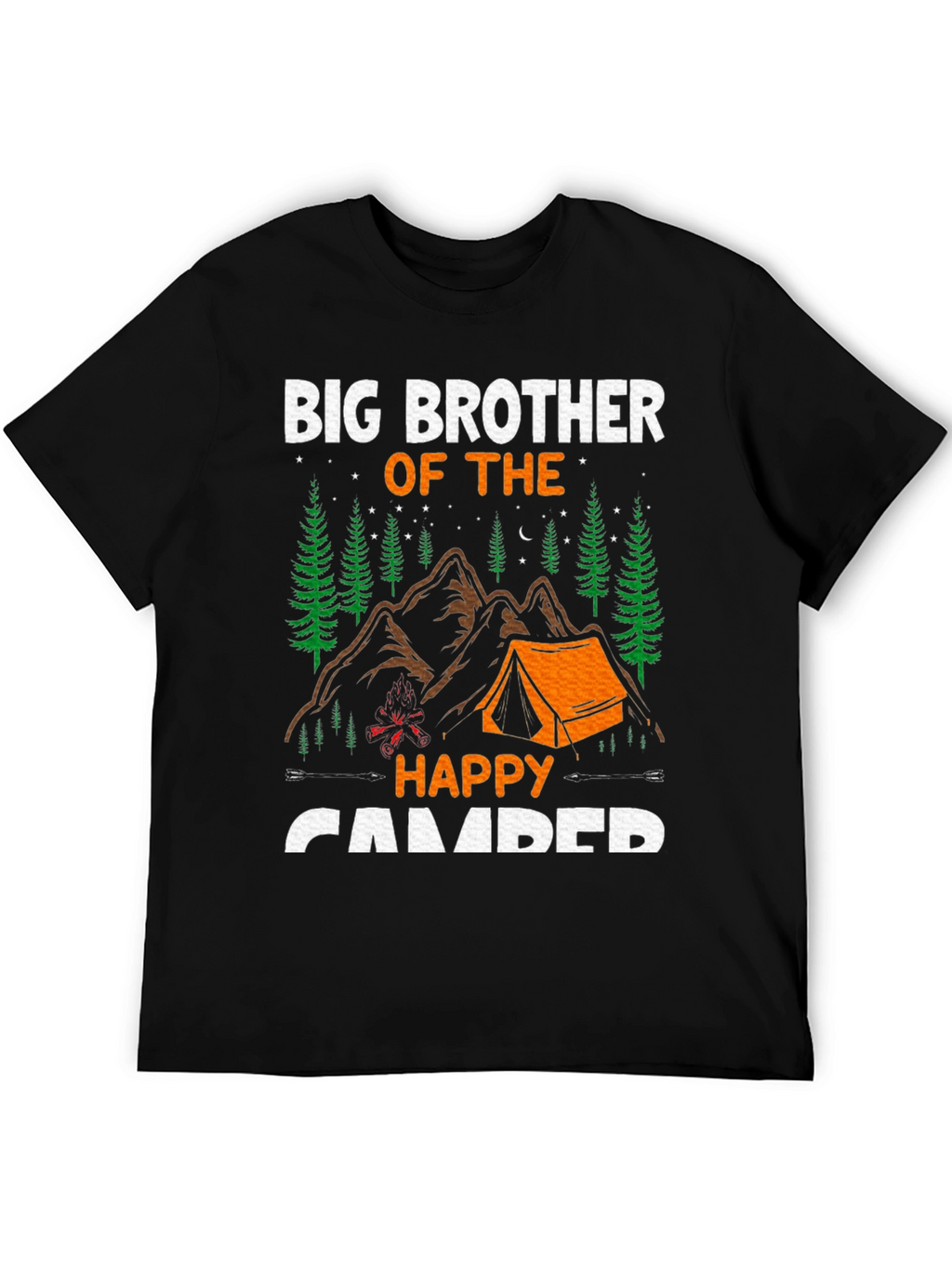Big Brother Happy Camper Graphic Tee - Camping T-Shirt