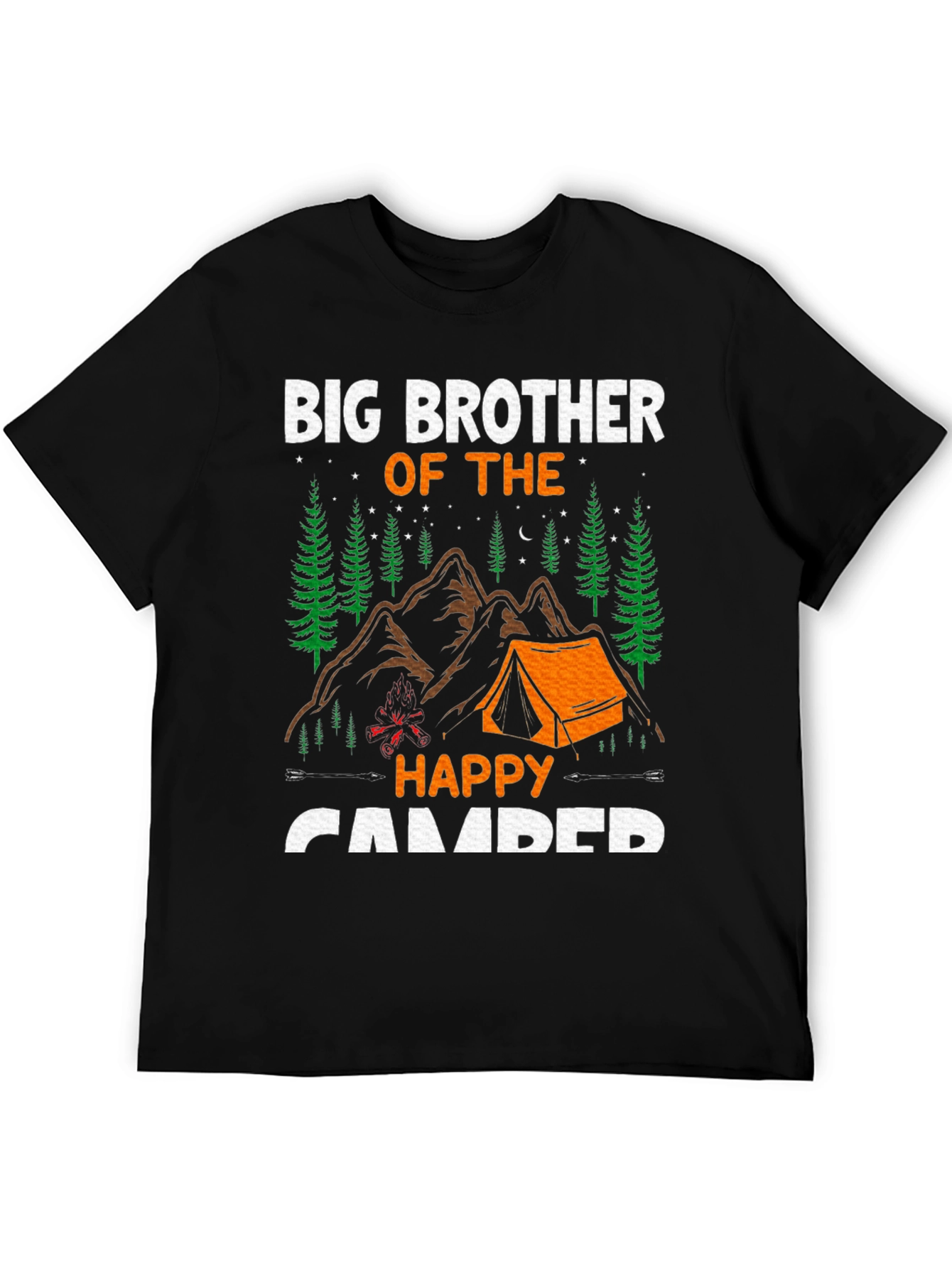 Big Brother Happy Camper Graphic Tee - Camping T-Shirt
