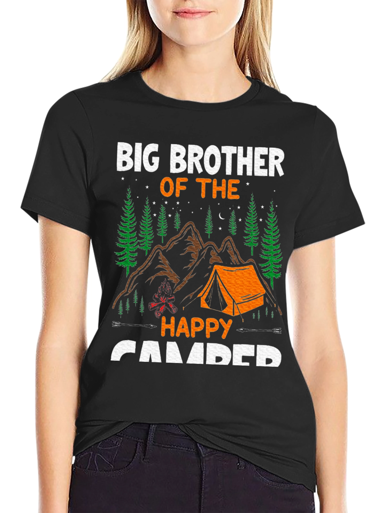 Big Brother Happy Camper Graphic Tee - Camping T-Shirt