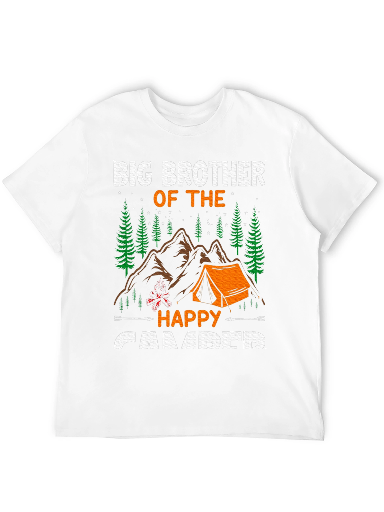 Big Brother Happy Camper Graphic Tee - Camping T-Shirt
