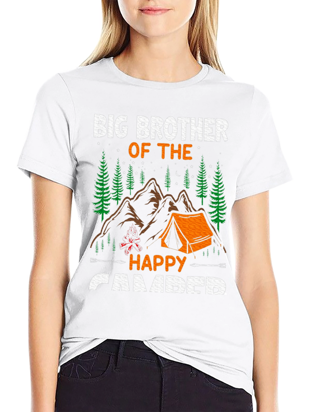Big Brother Happy Camper Graphic Tee - Camping T-Shirt