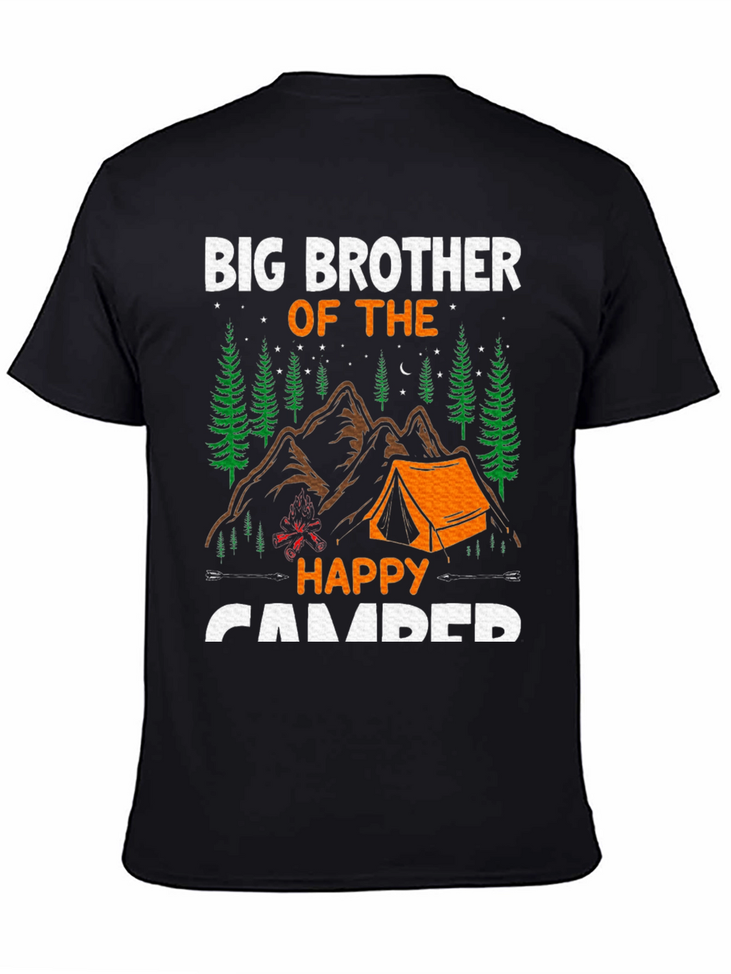 Big Brother Happy Camper Graphic Tee - Camping T-Shirt