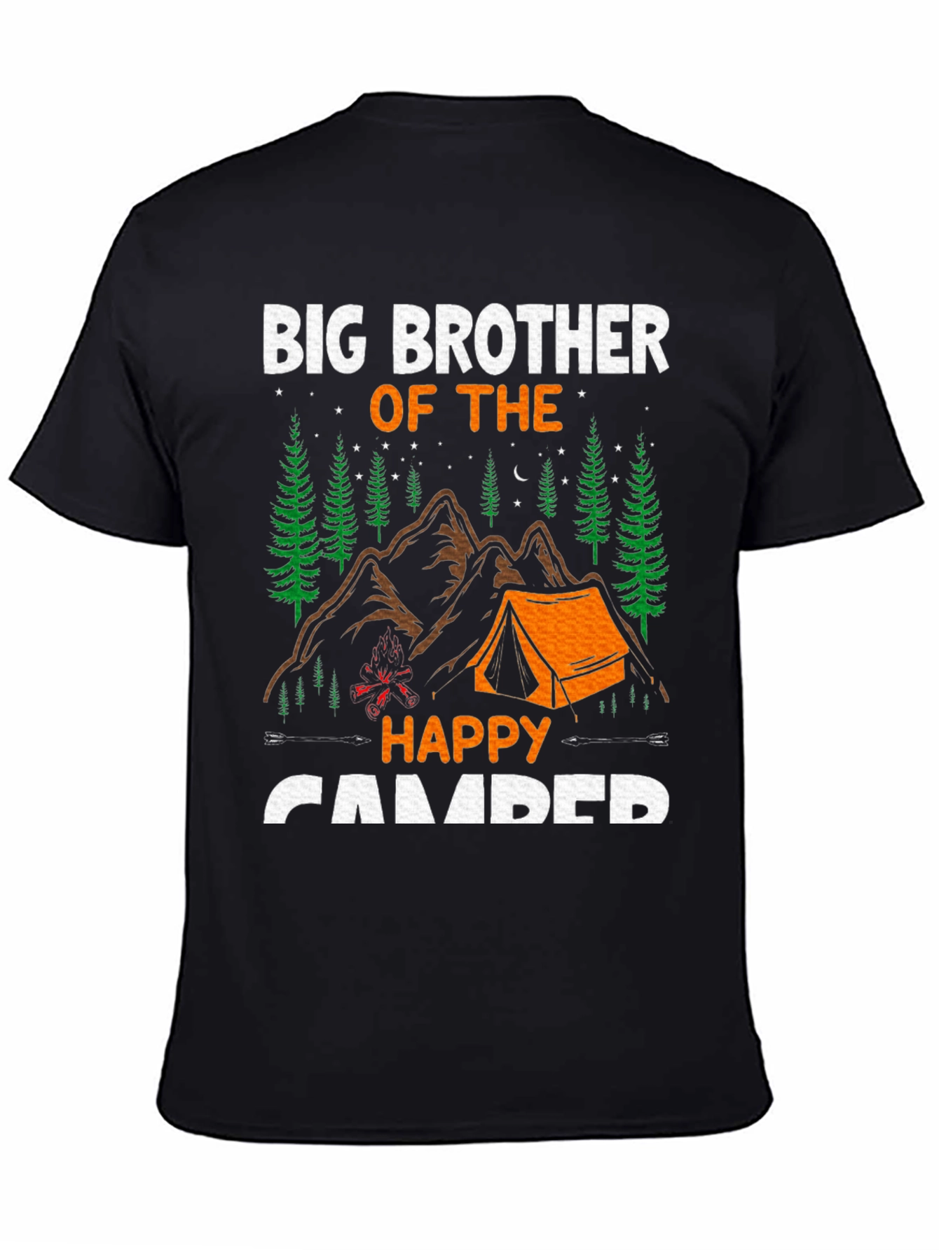 Big Brother Happy Camper Graphic Tee - Camping T-Shirt