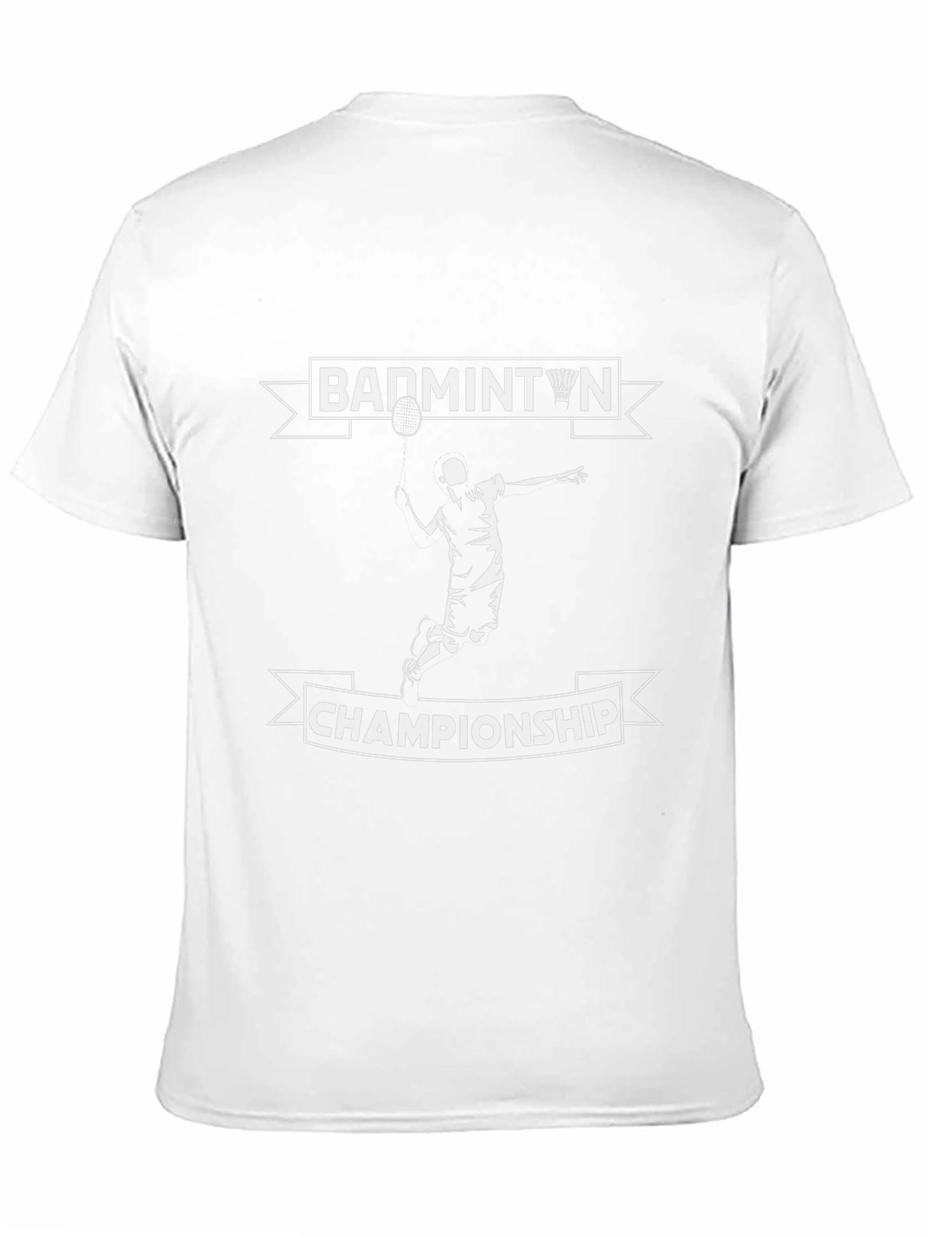 Badminton Championship Black T-Shirt for Sports Lovers