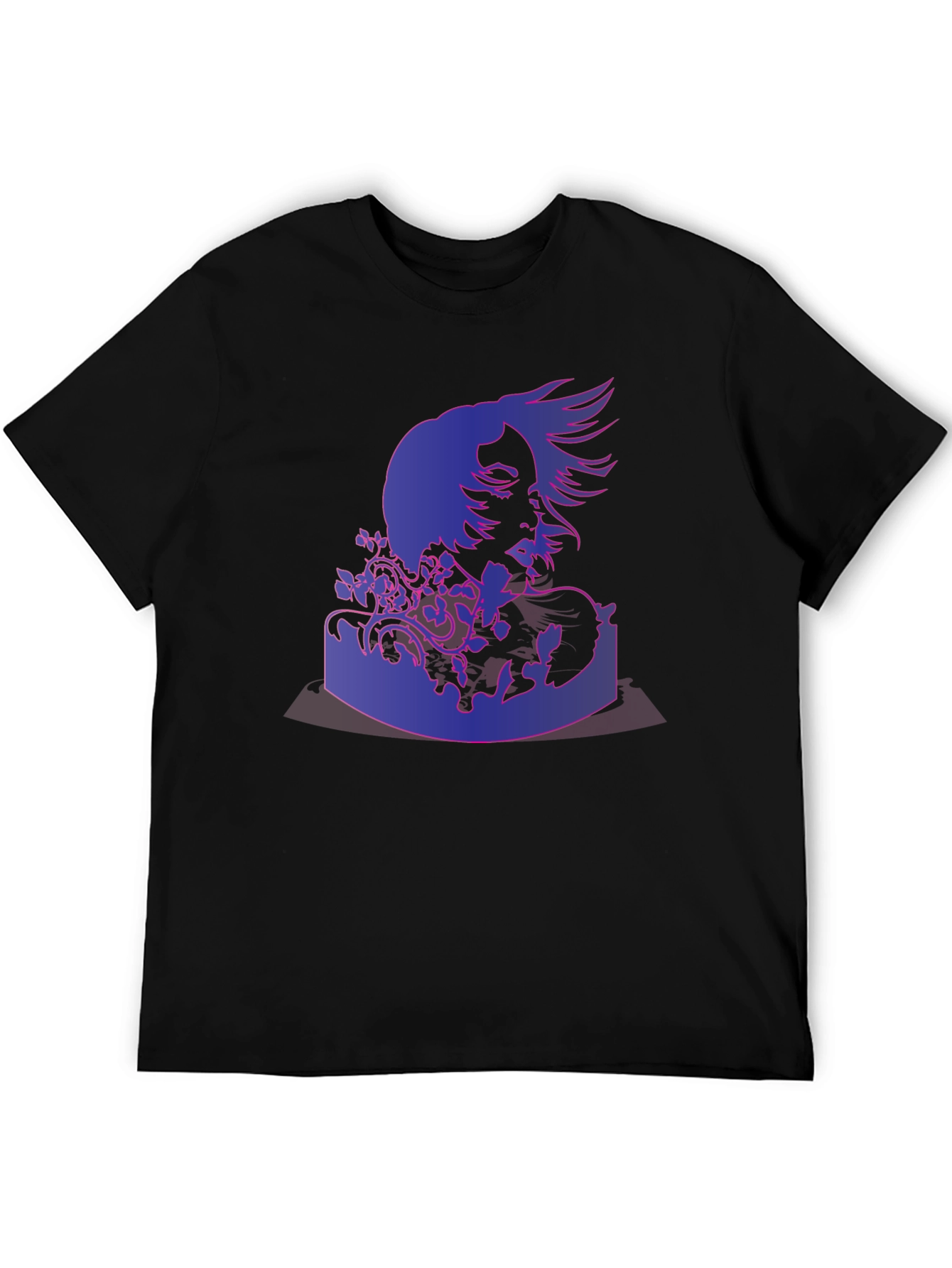 Abstract Portrait Graphic Print T-Shirt