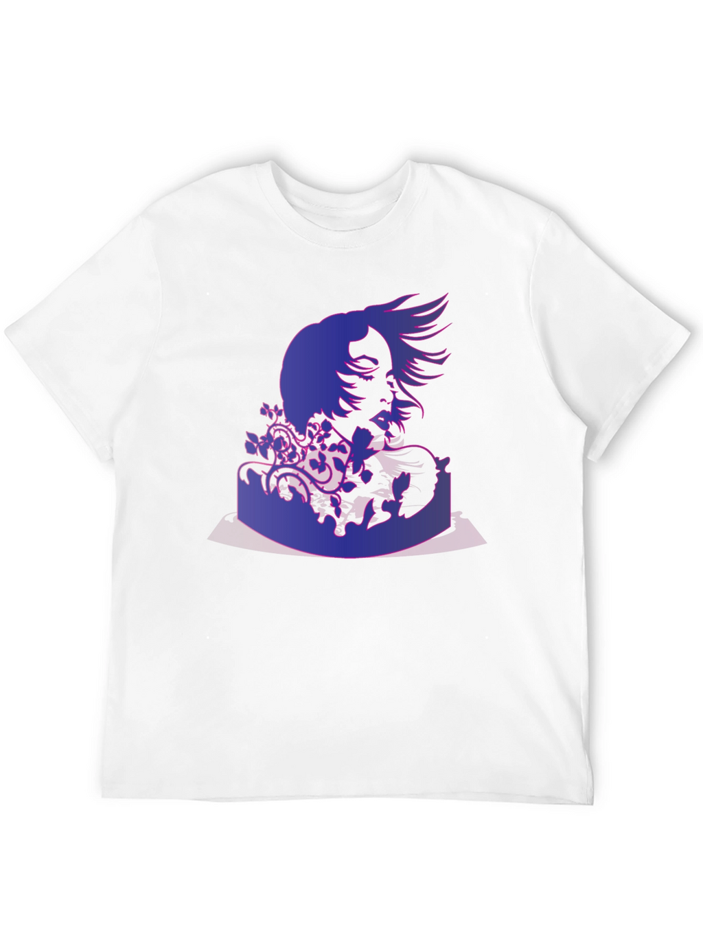Abstract Portrait Graphic Print T-Shirt