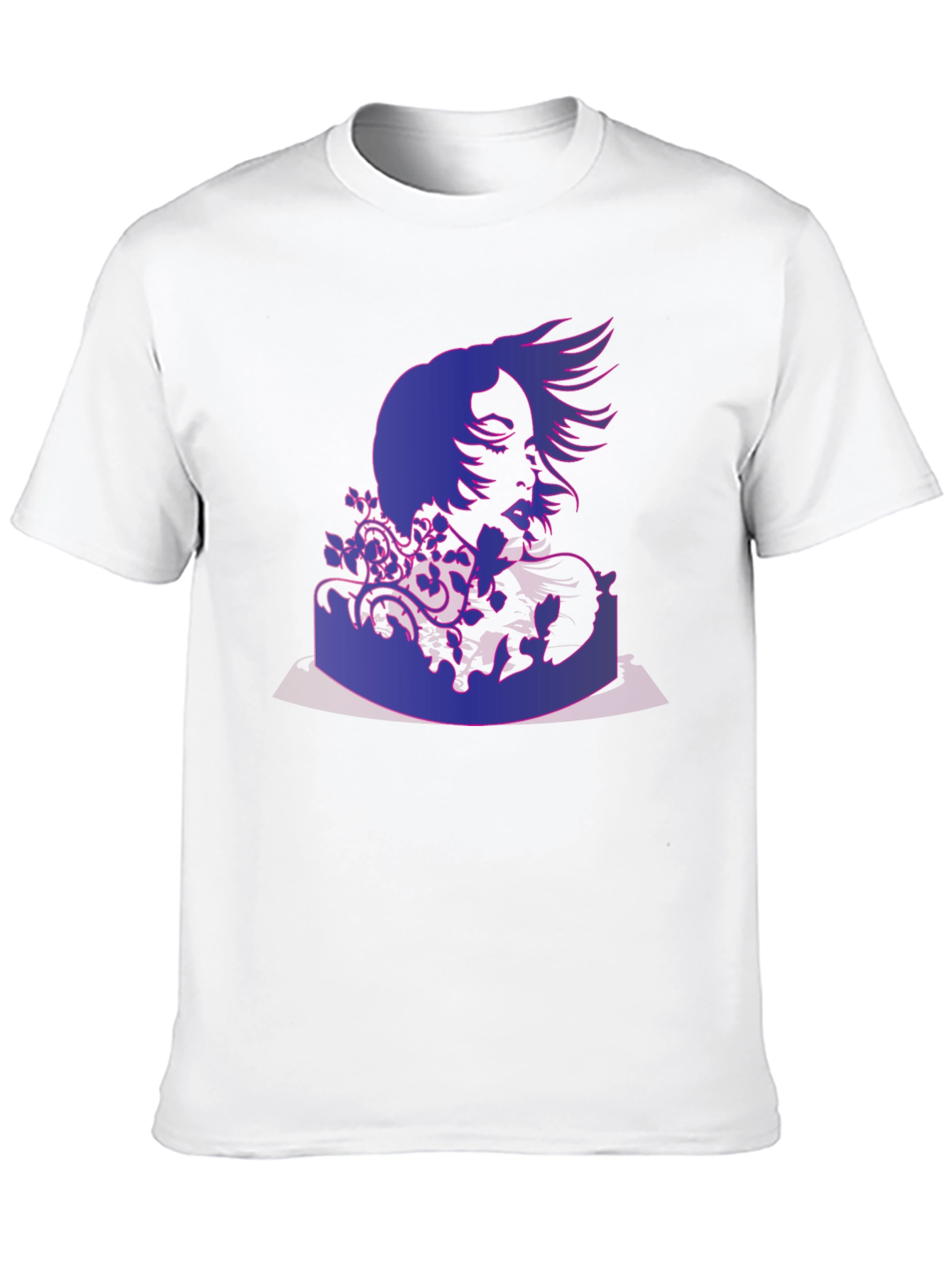 Abstract Portrait Graphic Print T-Shirt