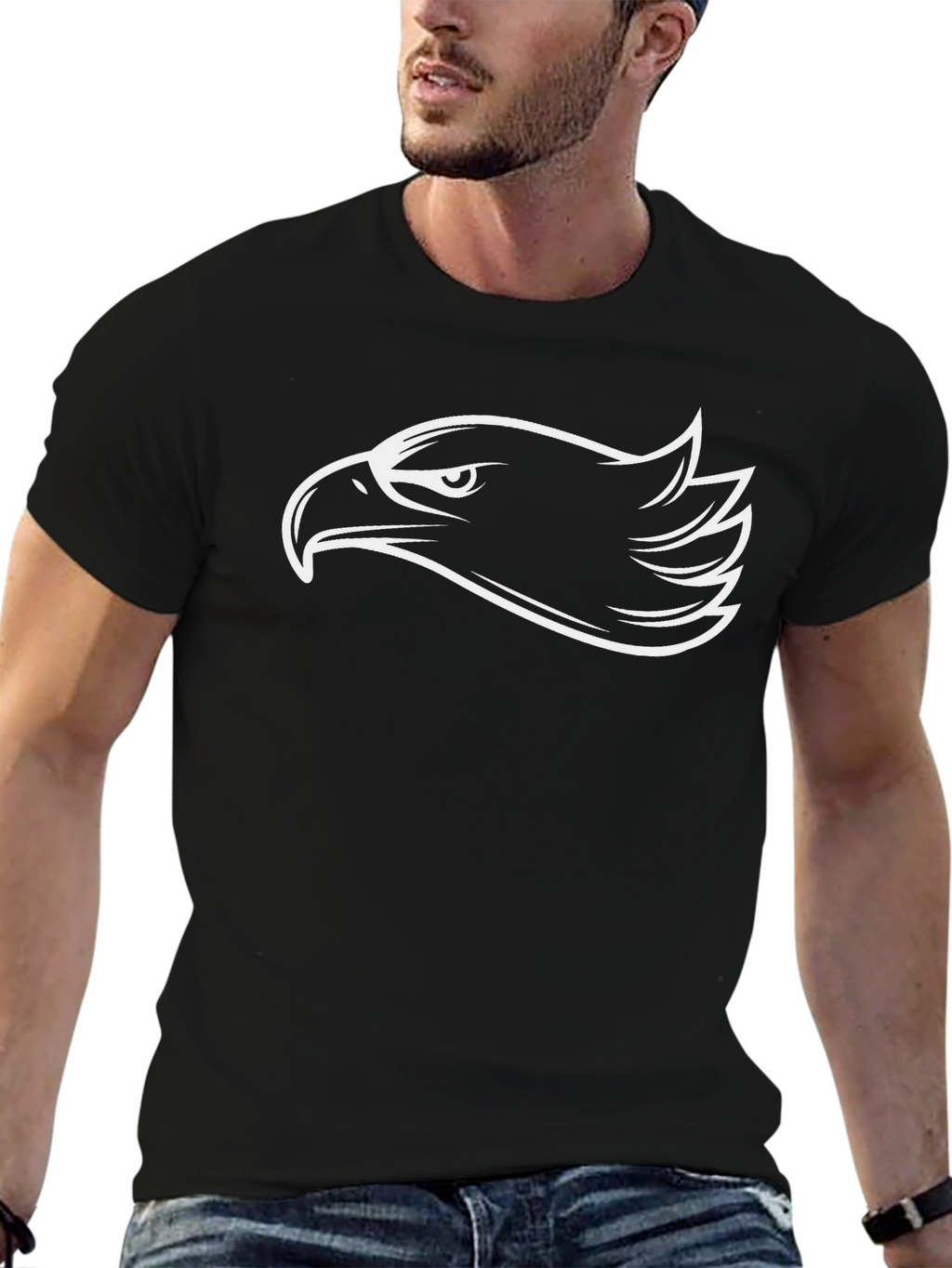 Eagle Head Graphic T-Shirt - Cool Bird Tee