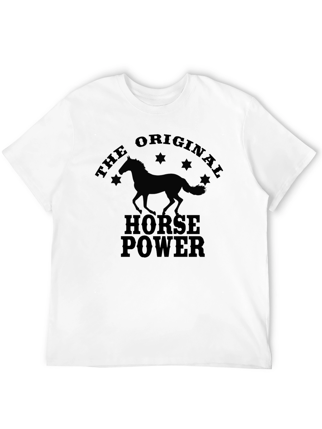 The Original Horsepower Mens Black T-Shirt