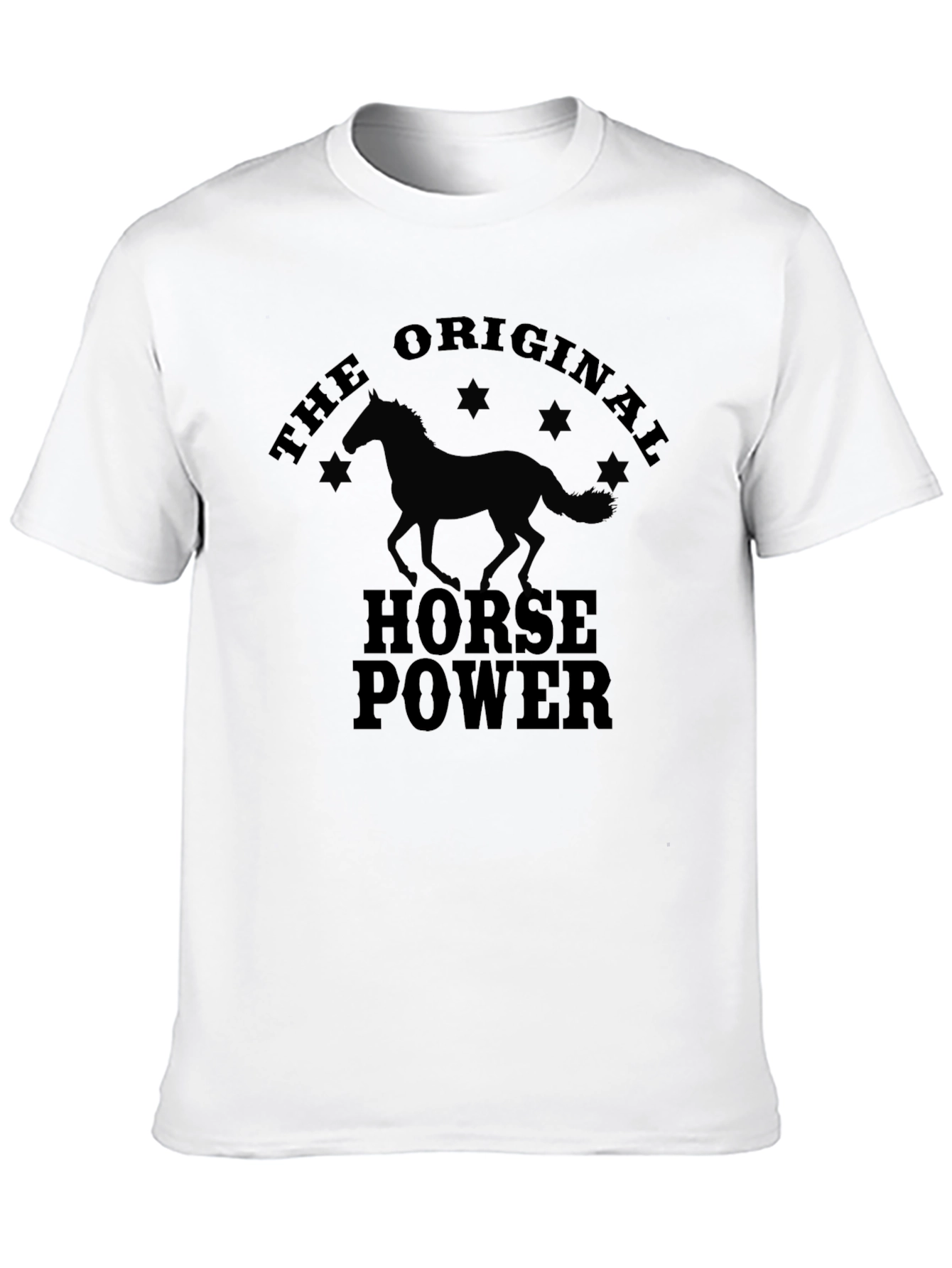 The Original Horsepower Mens Black T-Shirt