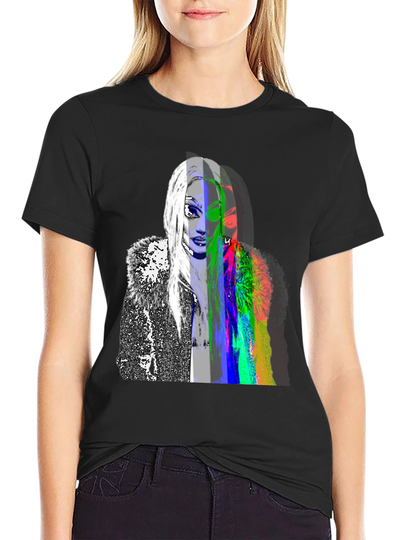Abstract Portrait Graphic Tee - Modern Art Shirt