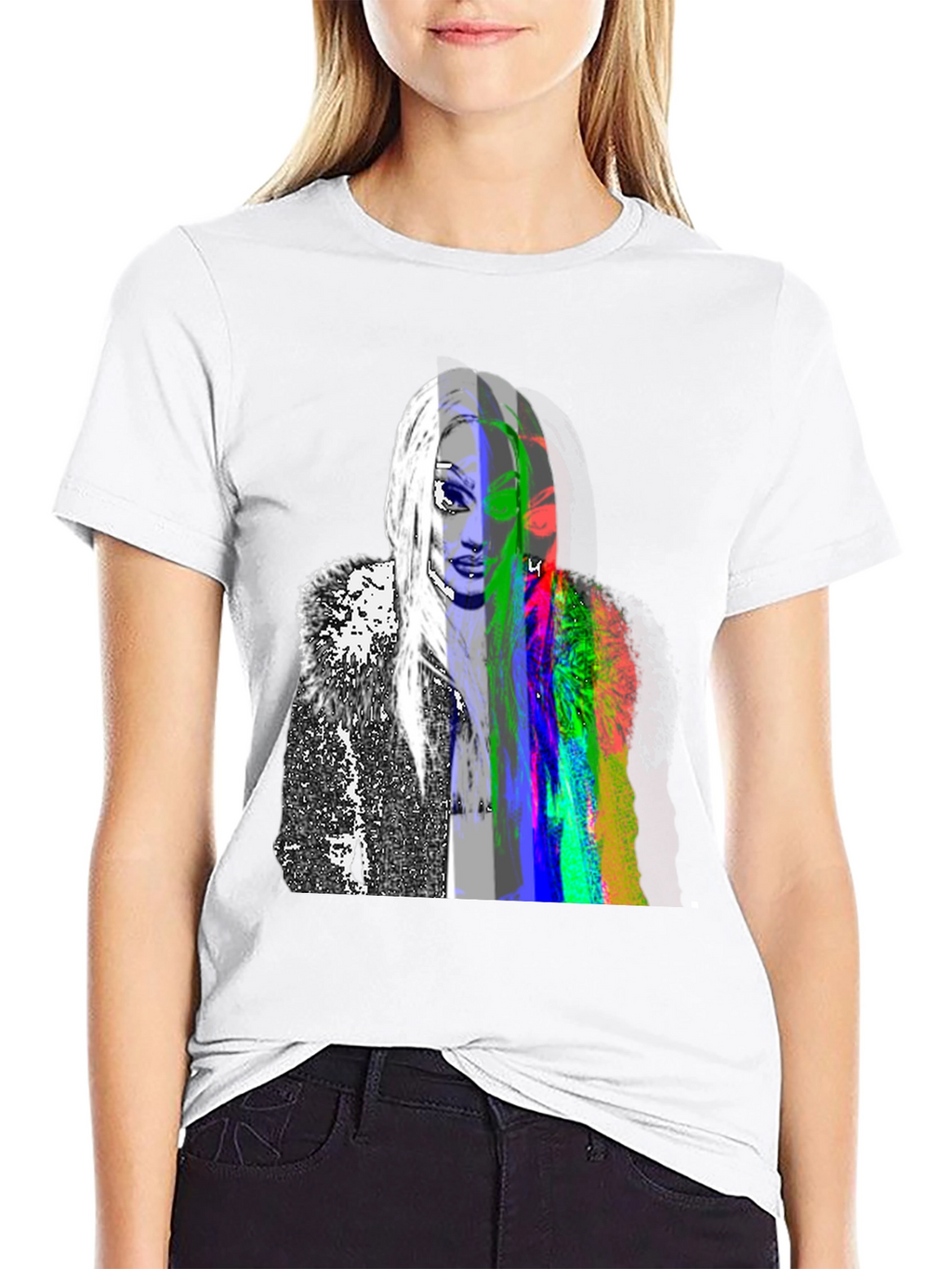 Abstract Portrait Graphic Tee - Modern Art Shirt