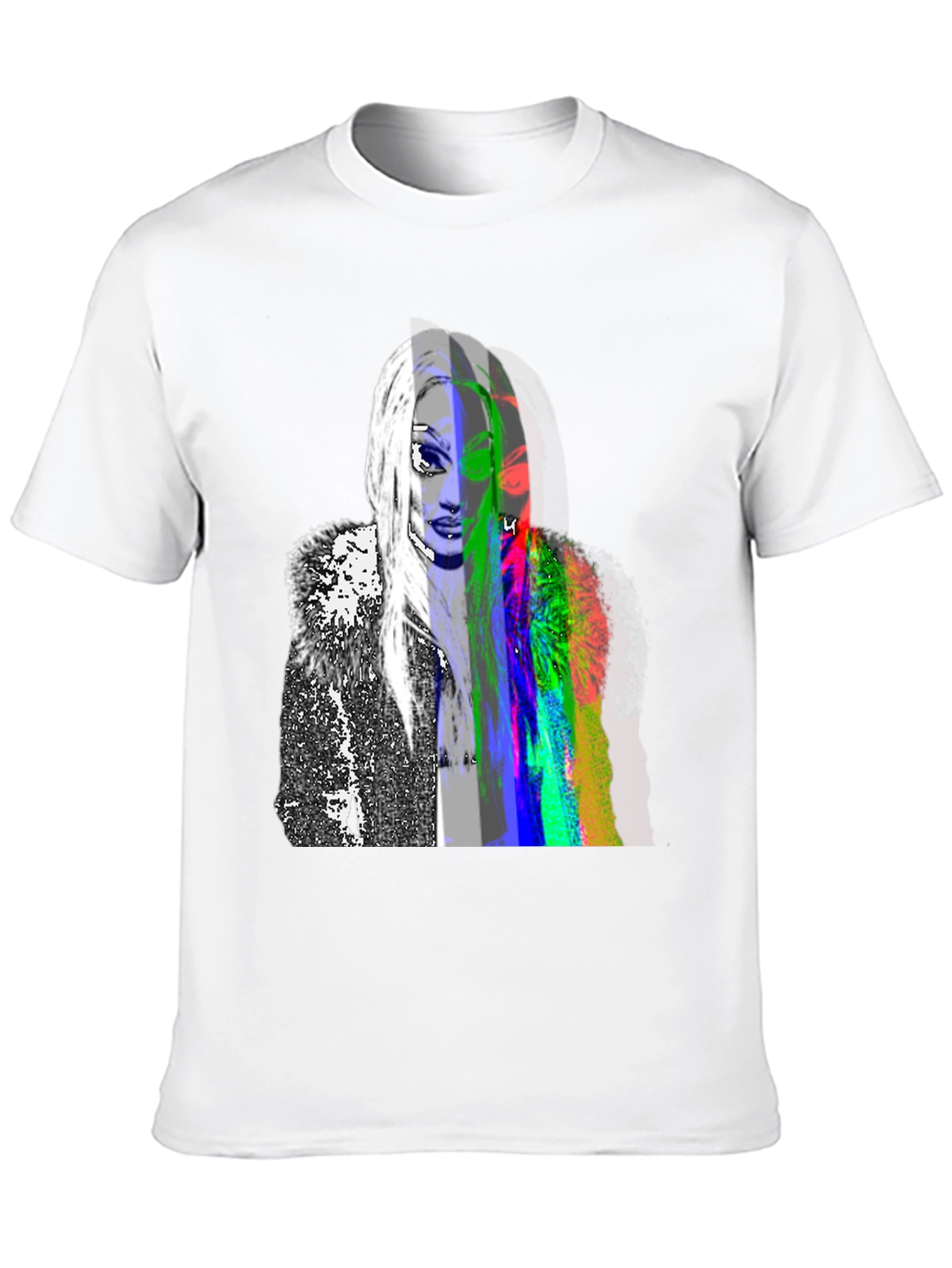 Abstract Portrait Graphic Tee - Modern Art Shirt