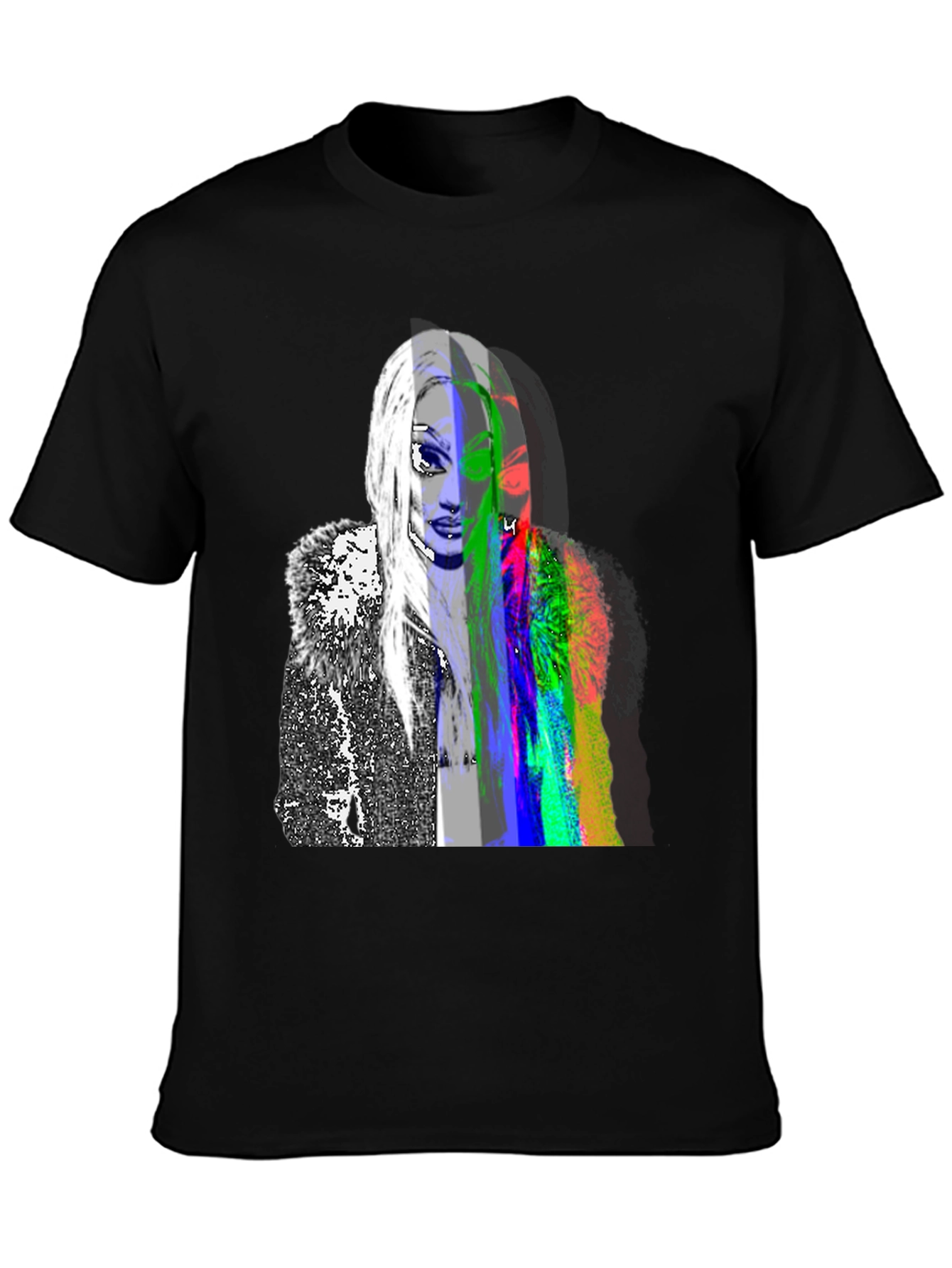 Abstract Portrait Graphic Tee - Modern Art Shirt