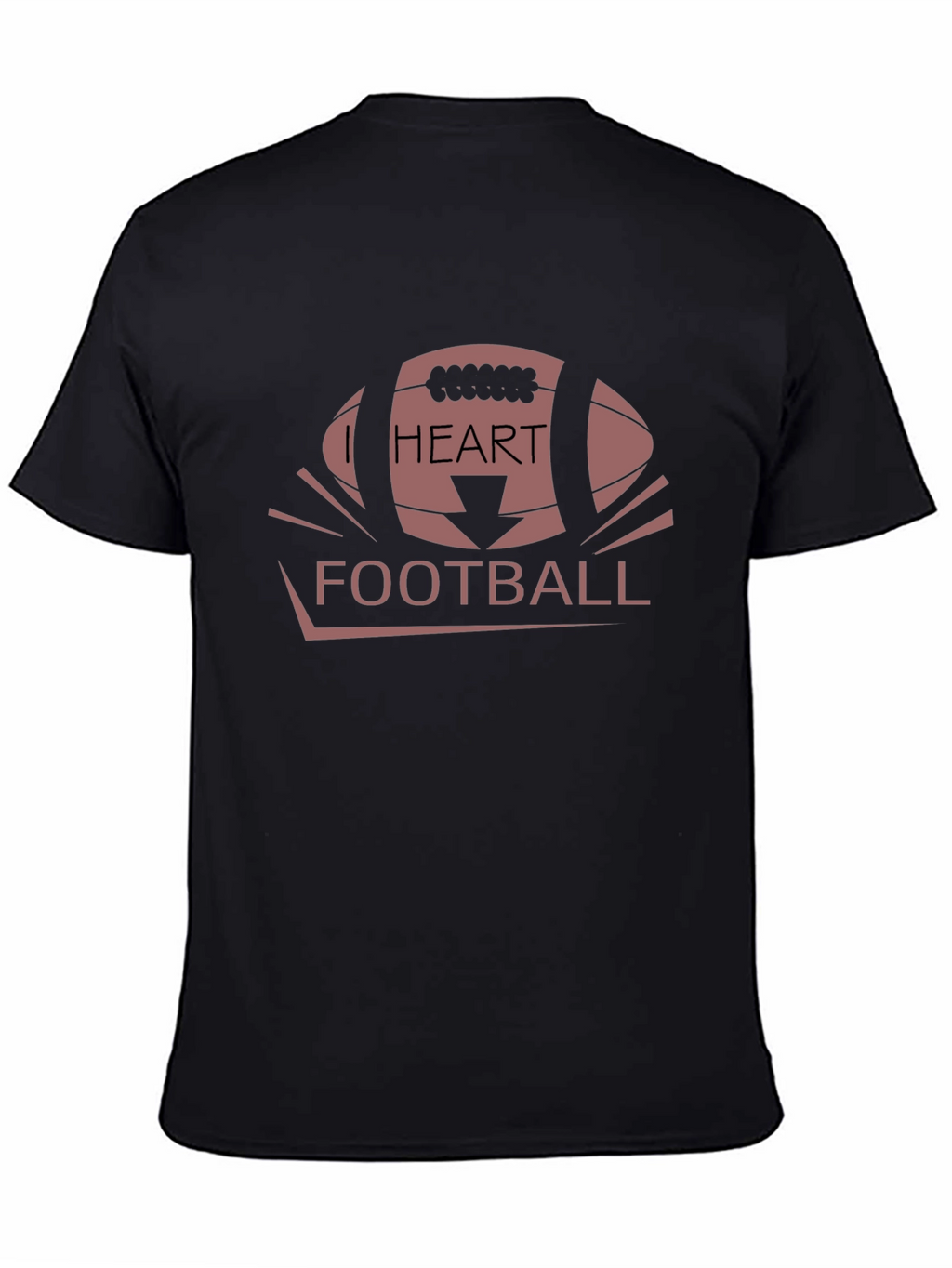 I Heart Football Graphic Tee - Black