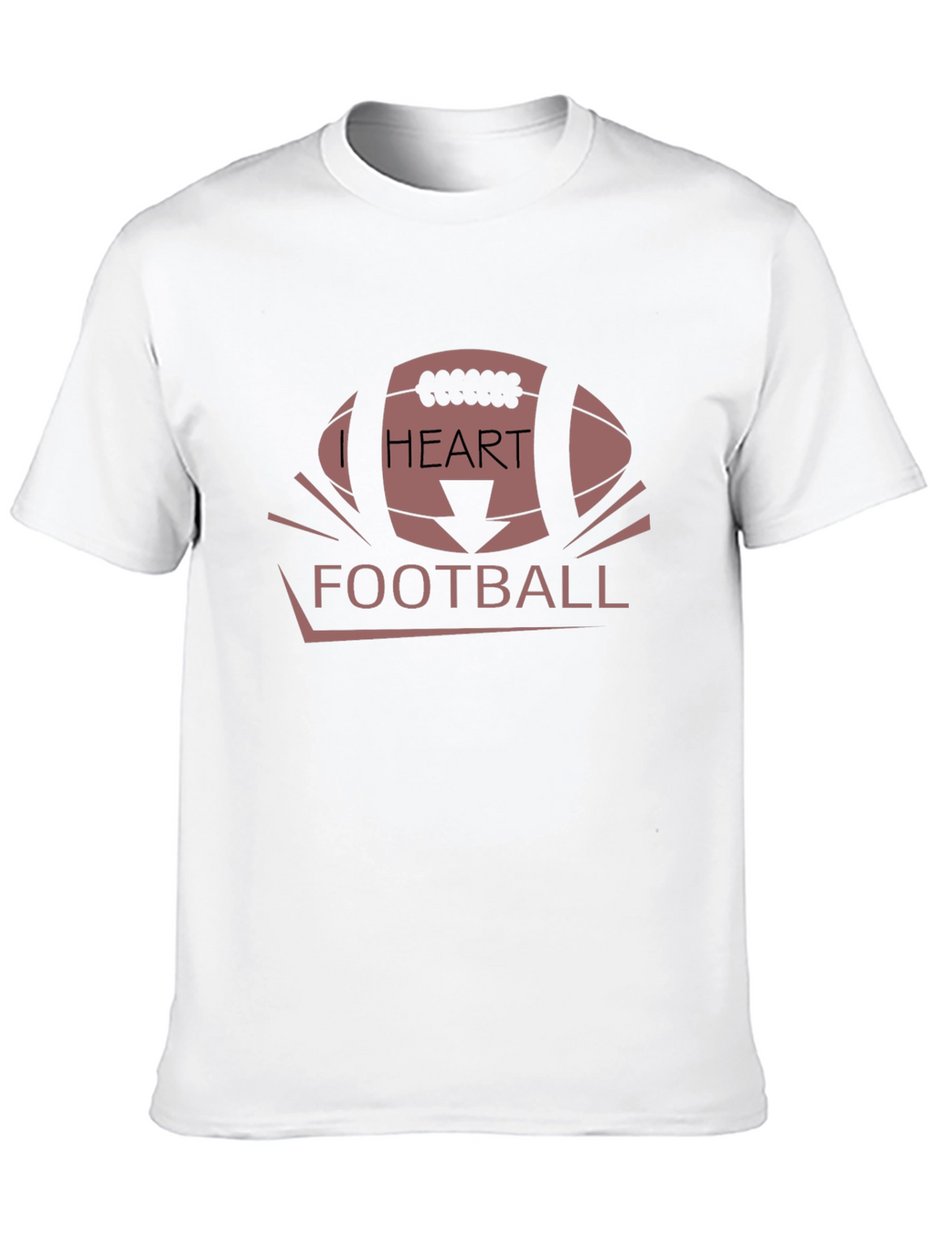 I Heart Football Graphic Tee - Black