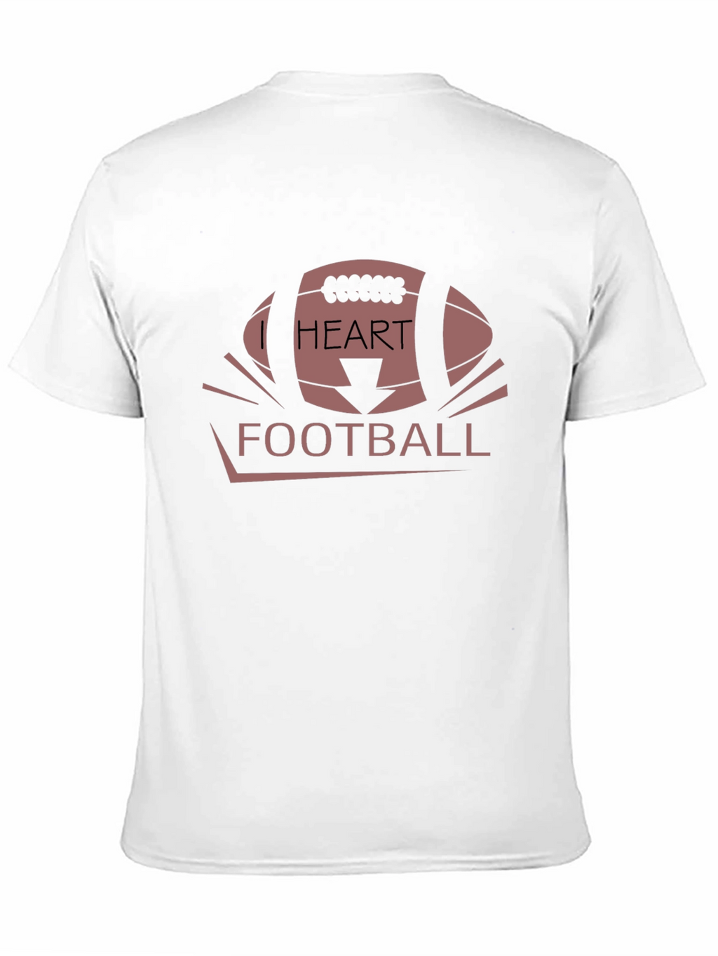 I Heart Football Graphic Tee - Black