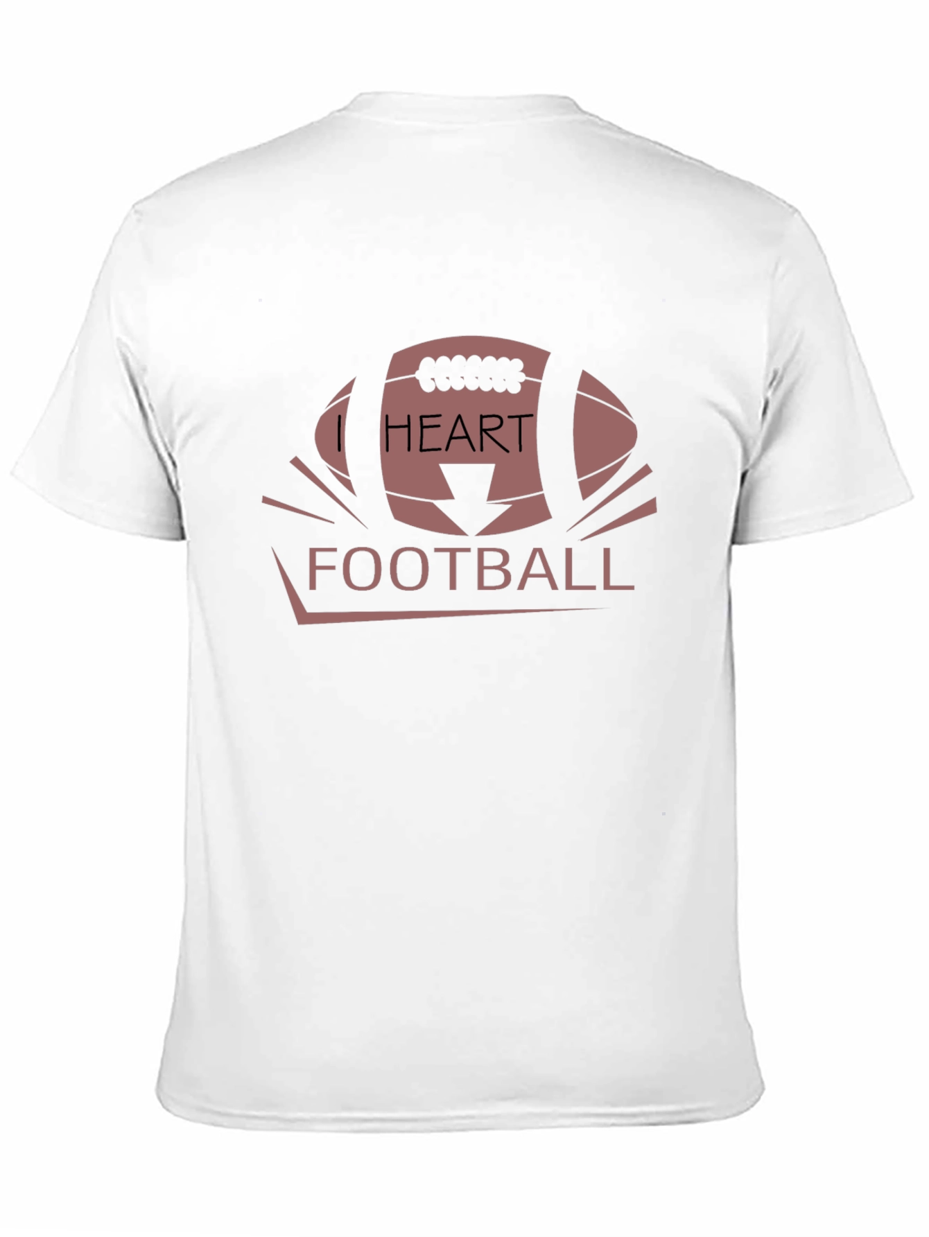 I Heart Football Graphic Tee - Black