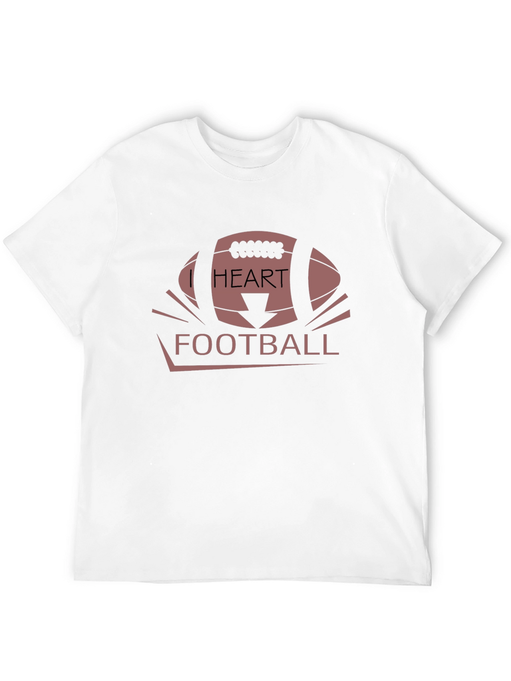 I Heart Football Graphic Tee - Black
