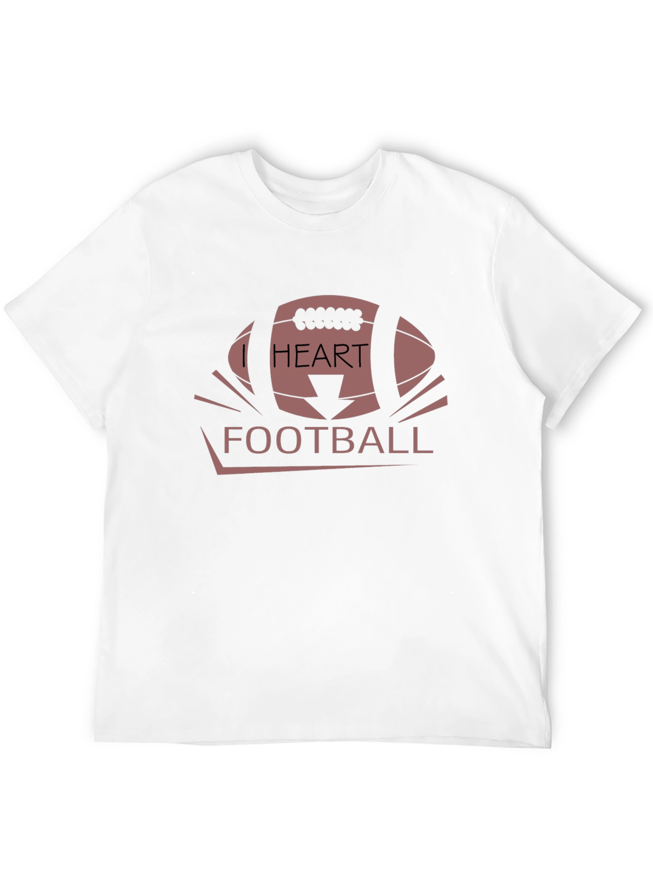 I Heart Football Graphic Tee - Black