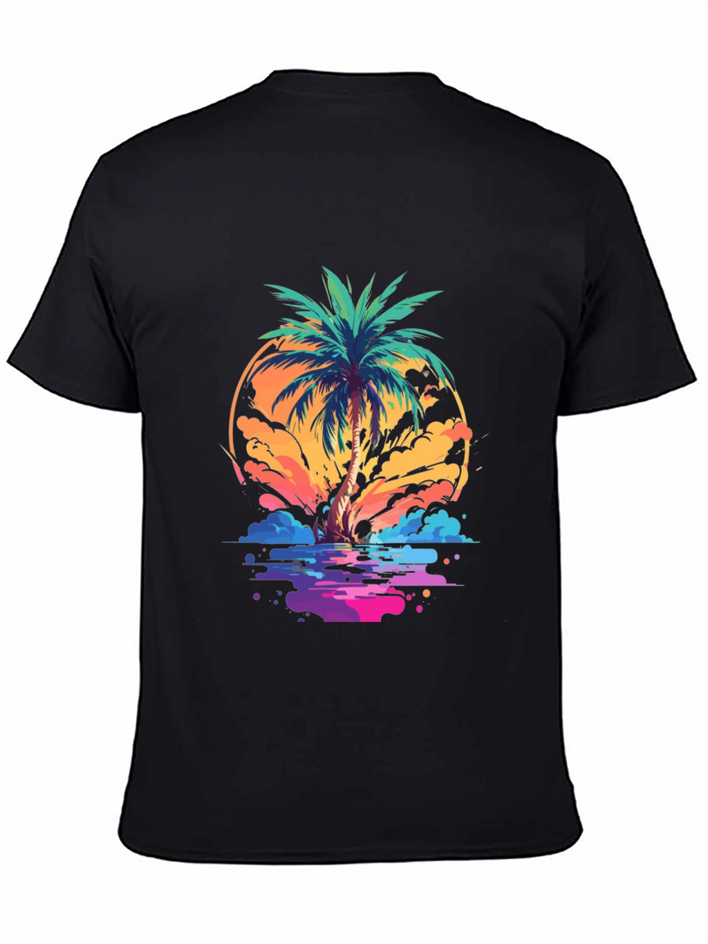Retro Palm Tree T-Shirt - Summer Vibes