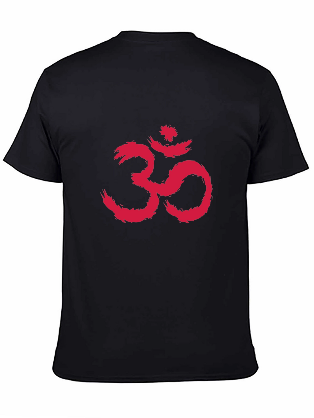Black T-Shirt with Red Om Symbol