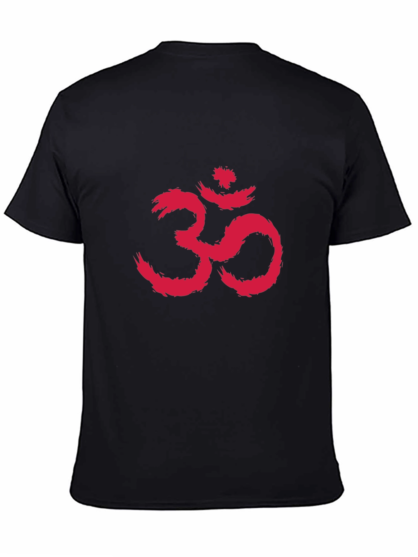 Black T-Shirt with Red Om Symbol
