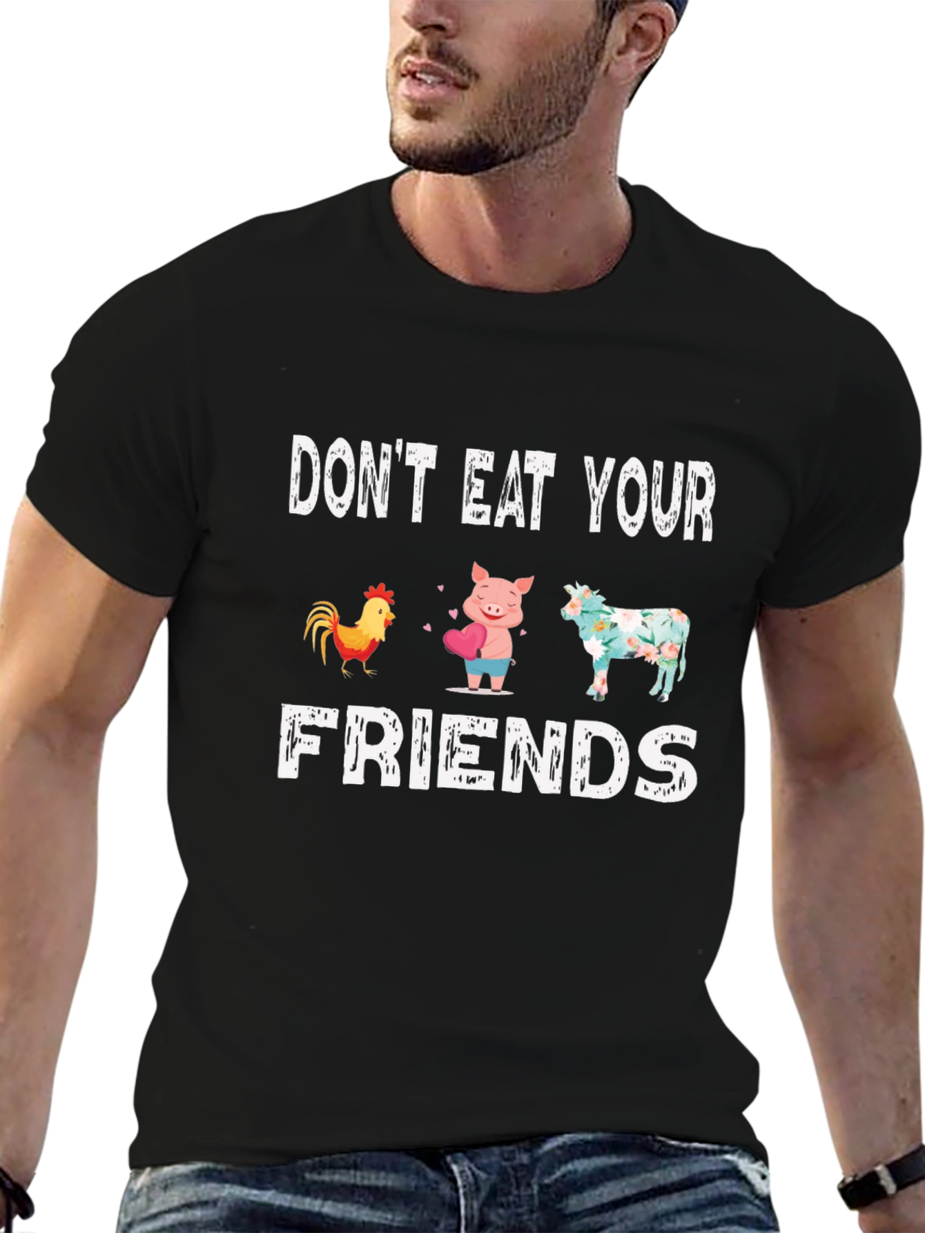 Dont Eat Your Friends Vegan Graphic Tee