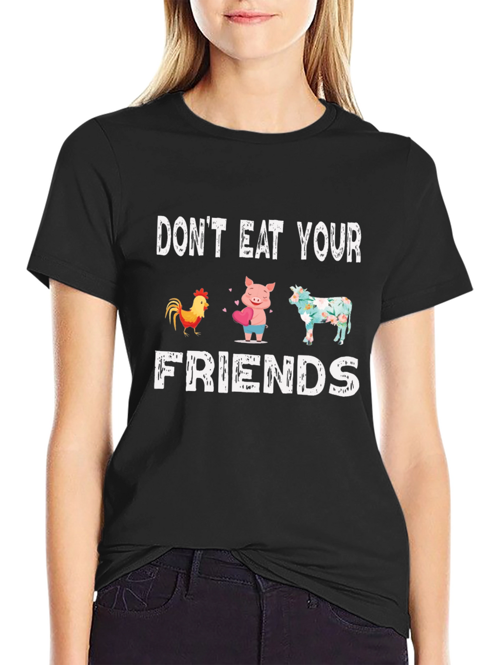 Dont Eat Your Friends Vegan Graphic Tee