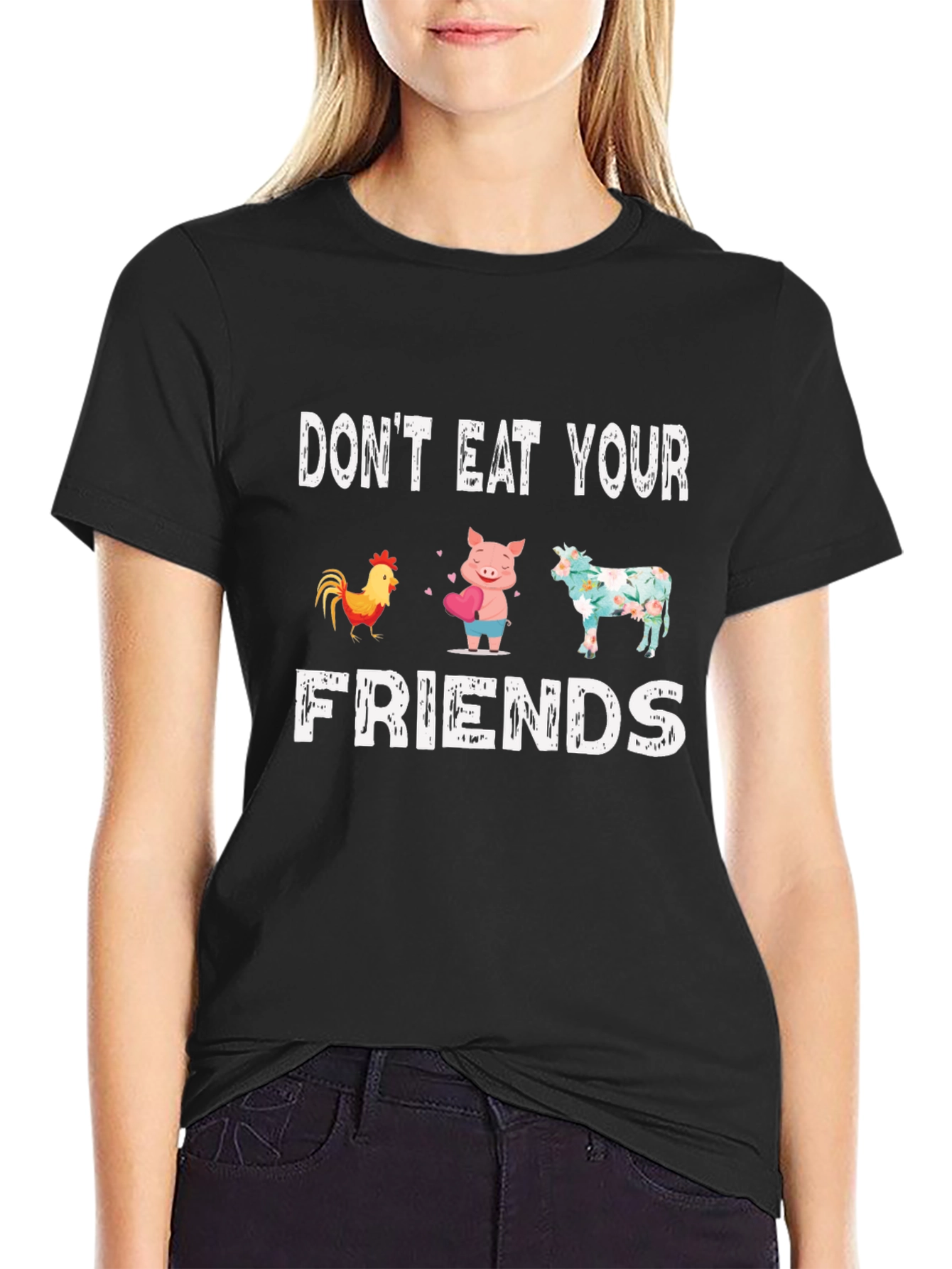Dont Eat Your Friends Vegan Graphic Tee