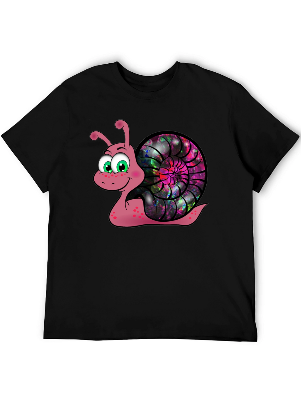 Cosmic Snail Graphic Tee - Unique Cartoon Design
