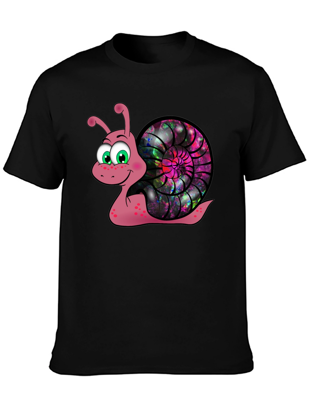 Cosmic Snail Graphic Tee - Unique Cartoon Design