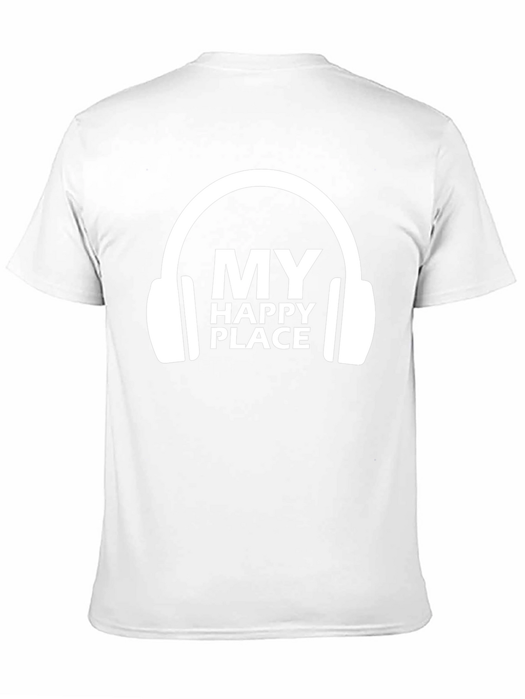 My Happy Place Headphones Graphic Tee - Black