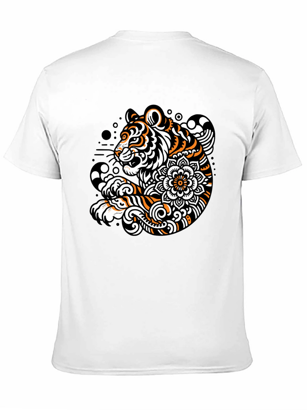 Tiger Graphic Print Black Tee